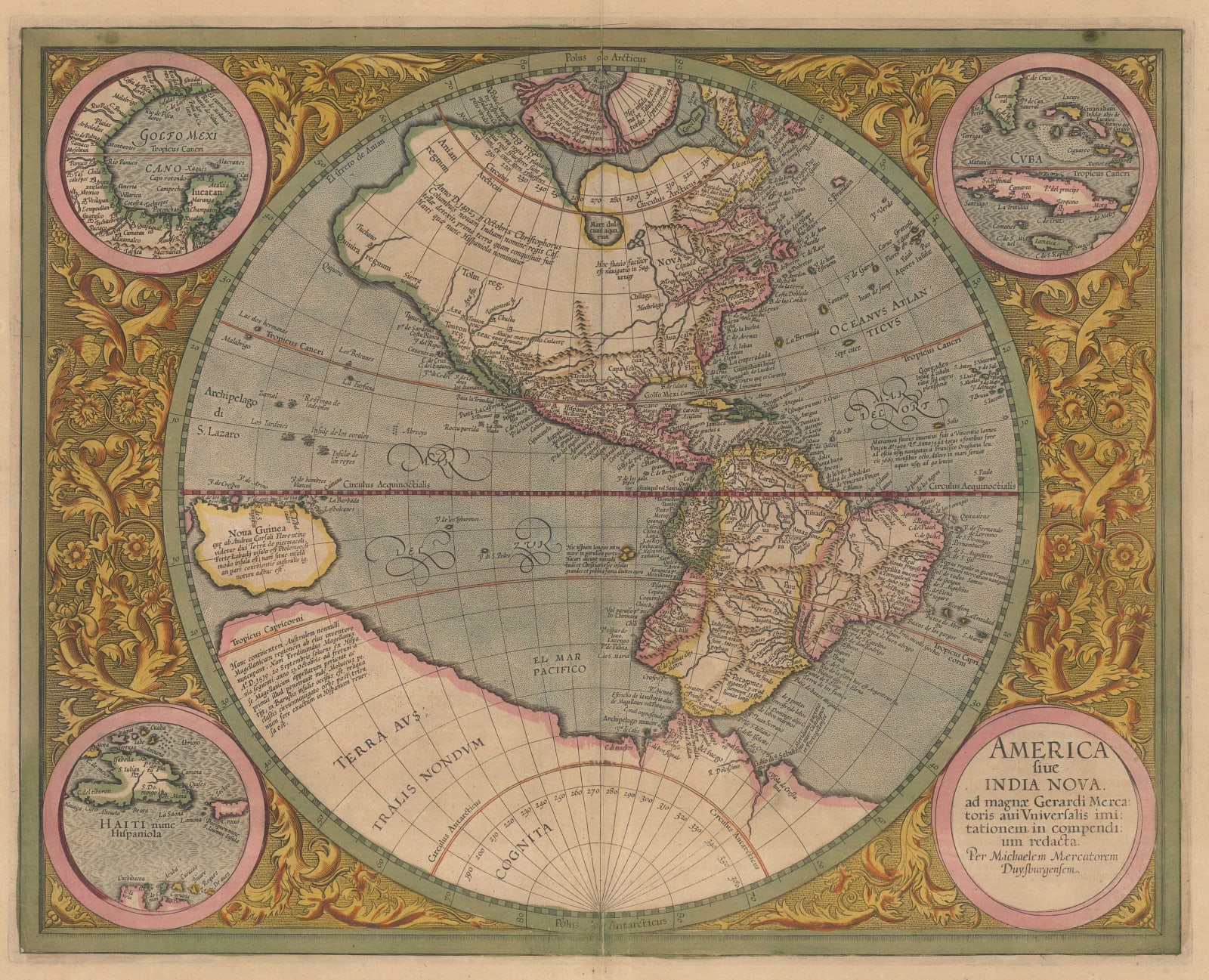 Mercator Hondius, America siue India Nova, 1623