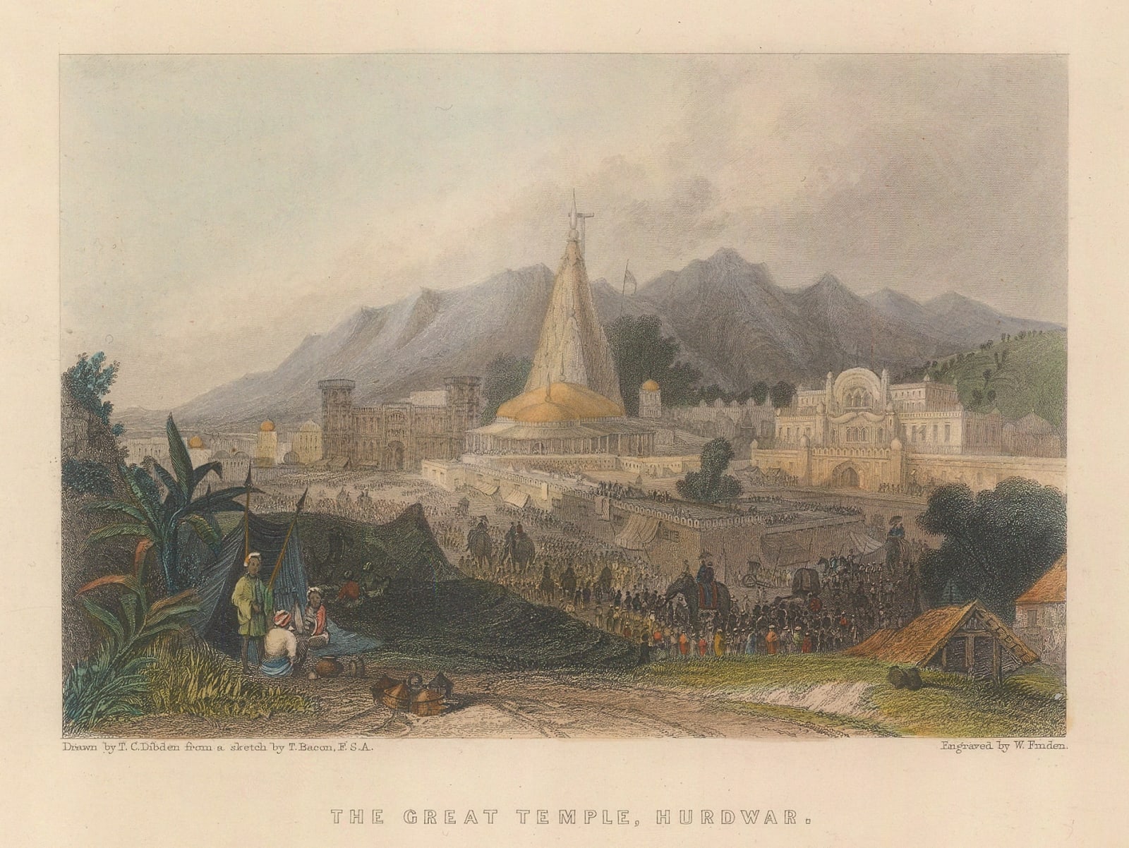 Archibald Fullarton, India - Haridwar (Hurdwar), Great Temple, 1856