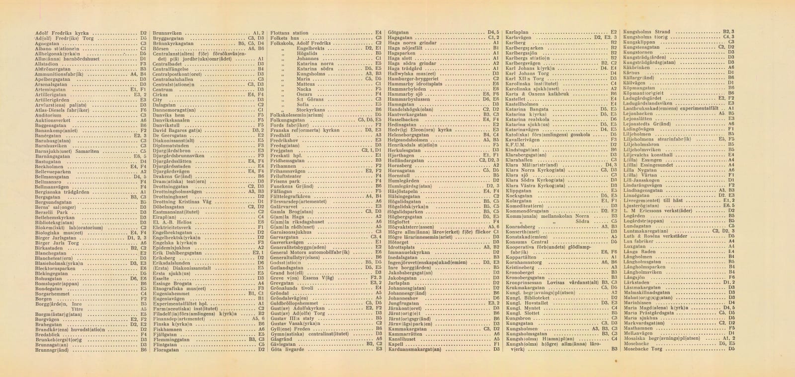 Malmö Kartografiska Anstalt, Stockholm, Northern Sheet, 1937