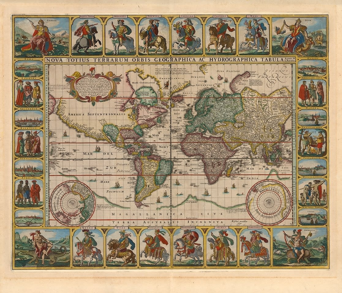C. & N. Visscher, Nova Totius Terrarum Orbis Geographica Ac Hydrographica Tabula, 1652