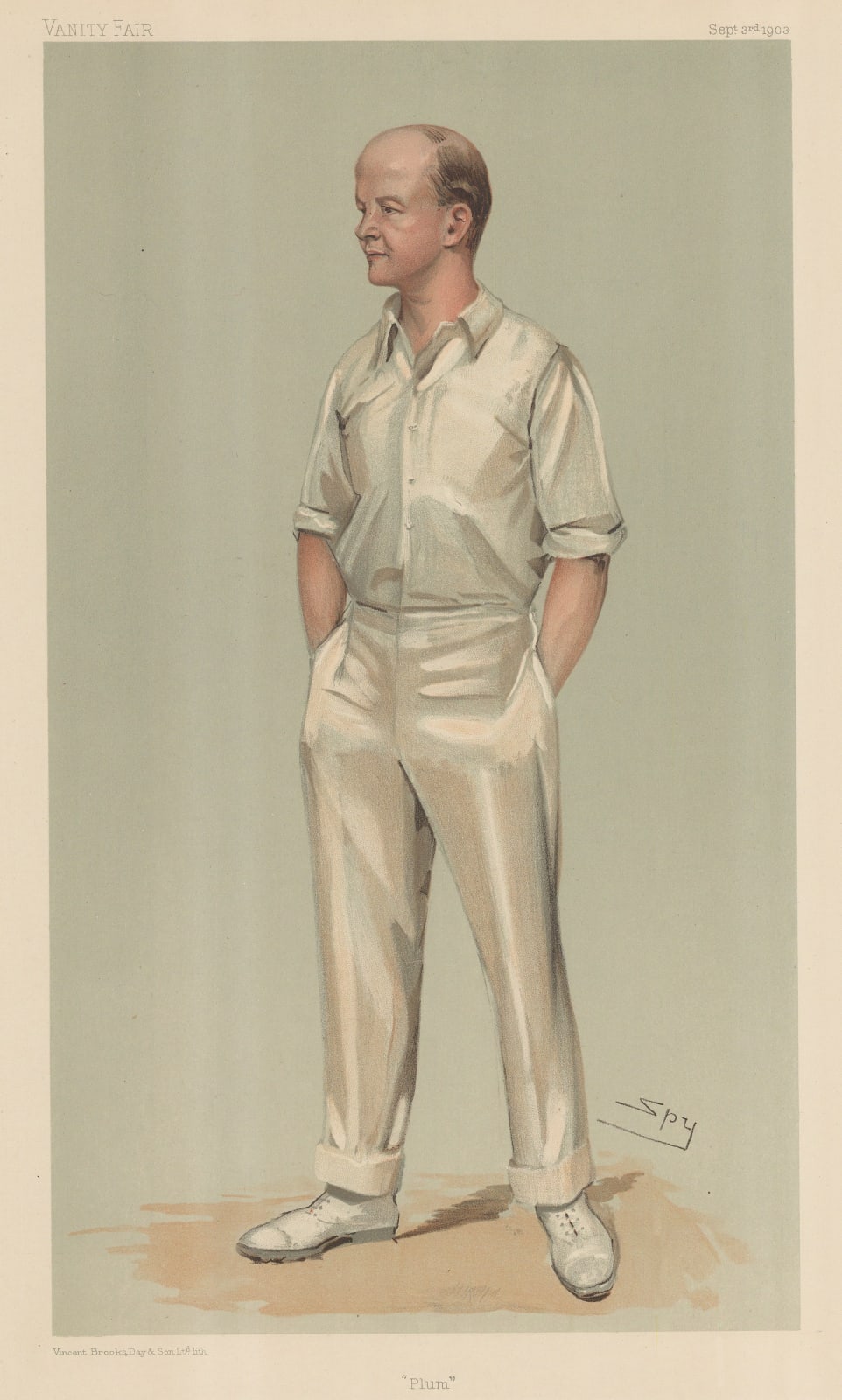 Vanity Fair, Cricket - Portrait, Sir Pelham F. Warner, 1903