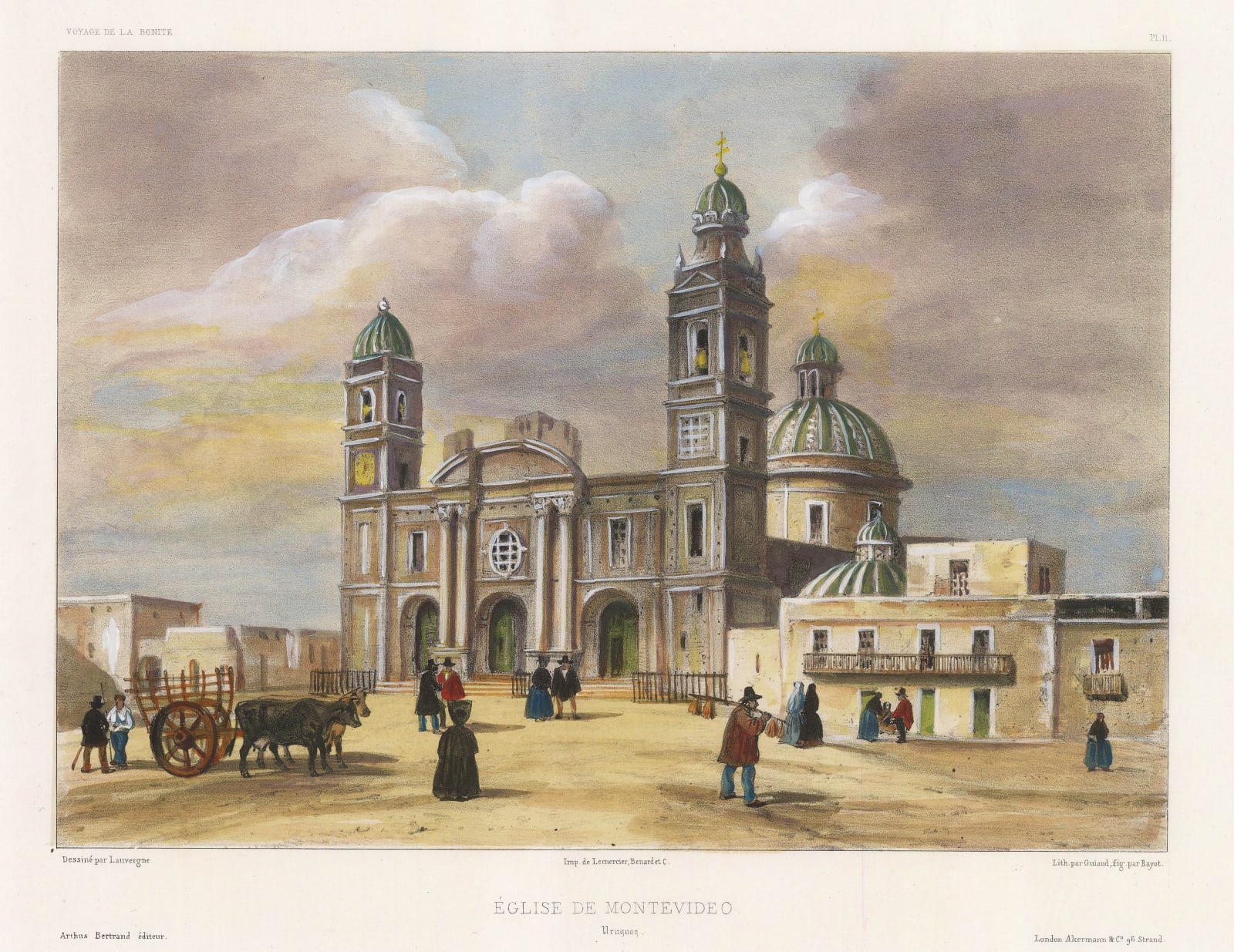 Auguste-Nicolas Vaillant, Uruguay - Montevideo, Iglesia Matriz, 1850 c.
