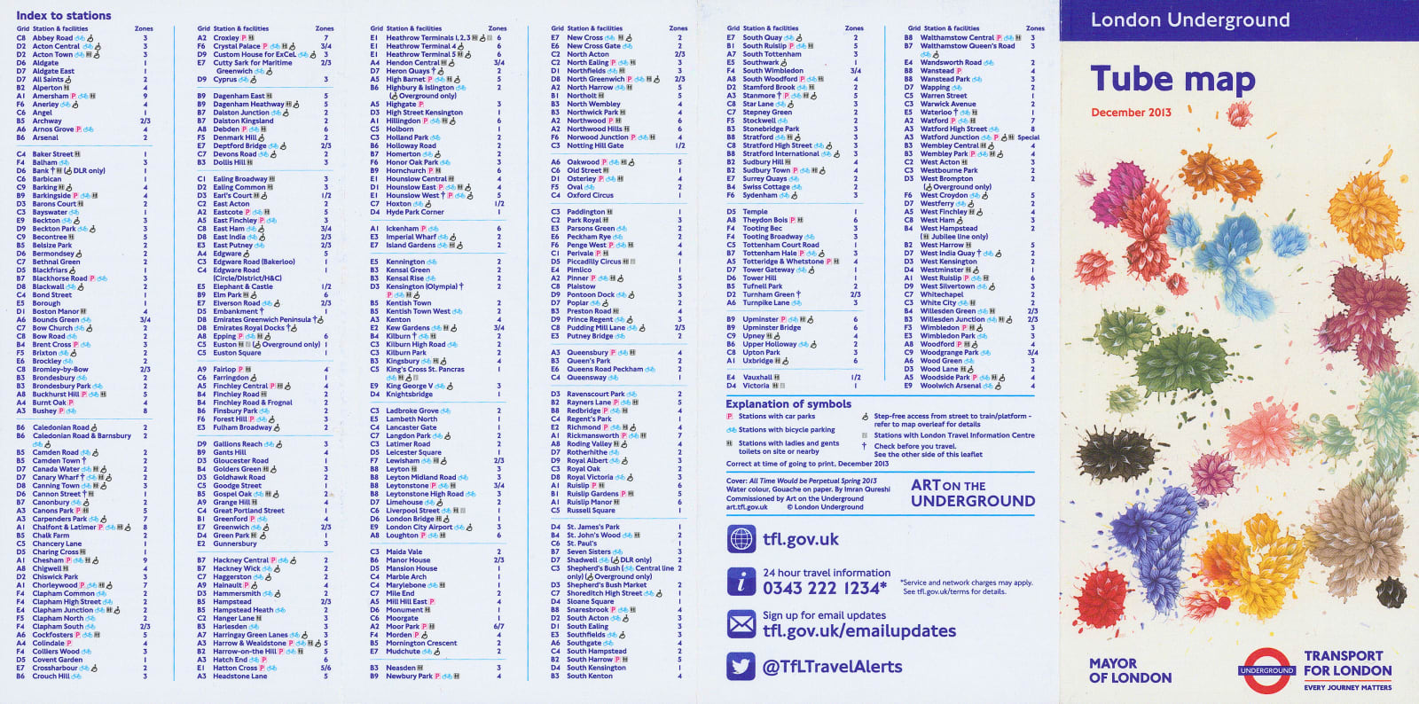 London Underground, London Underground Map, 2013
