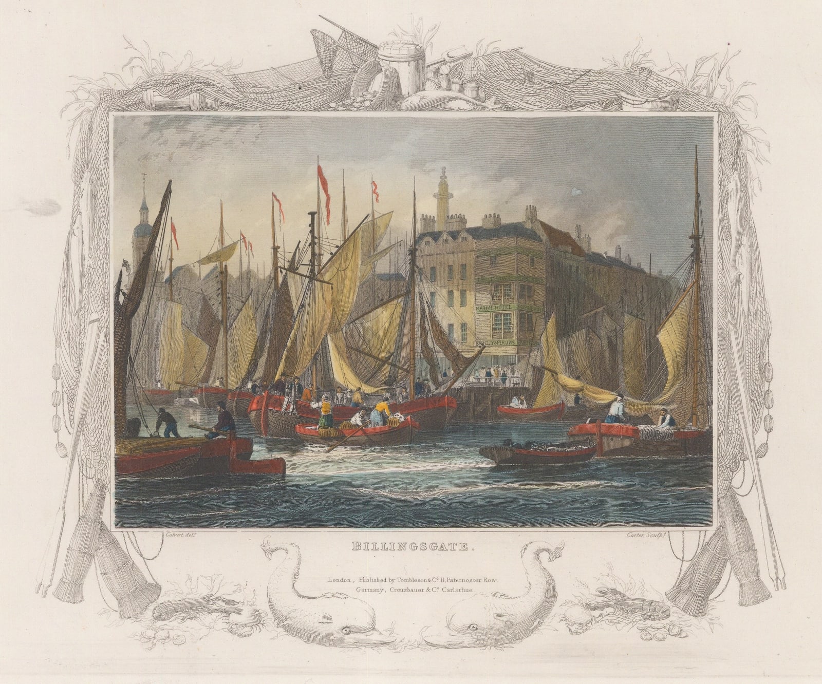 William Tombleson, London - Billingsgate Market, 1845