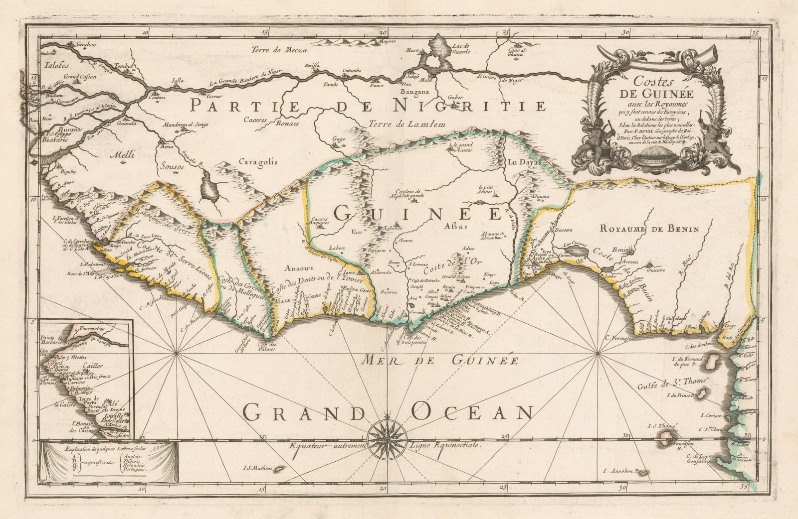 Pierre Duval, West Africa & the Gulf of Guinea, 1677
