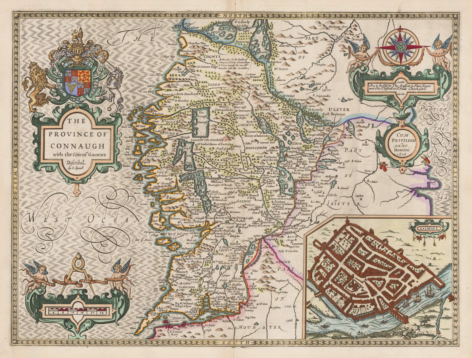 John Speed, The Province of Connaught, 1676