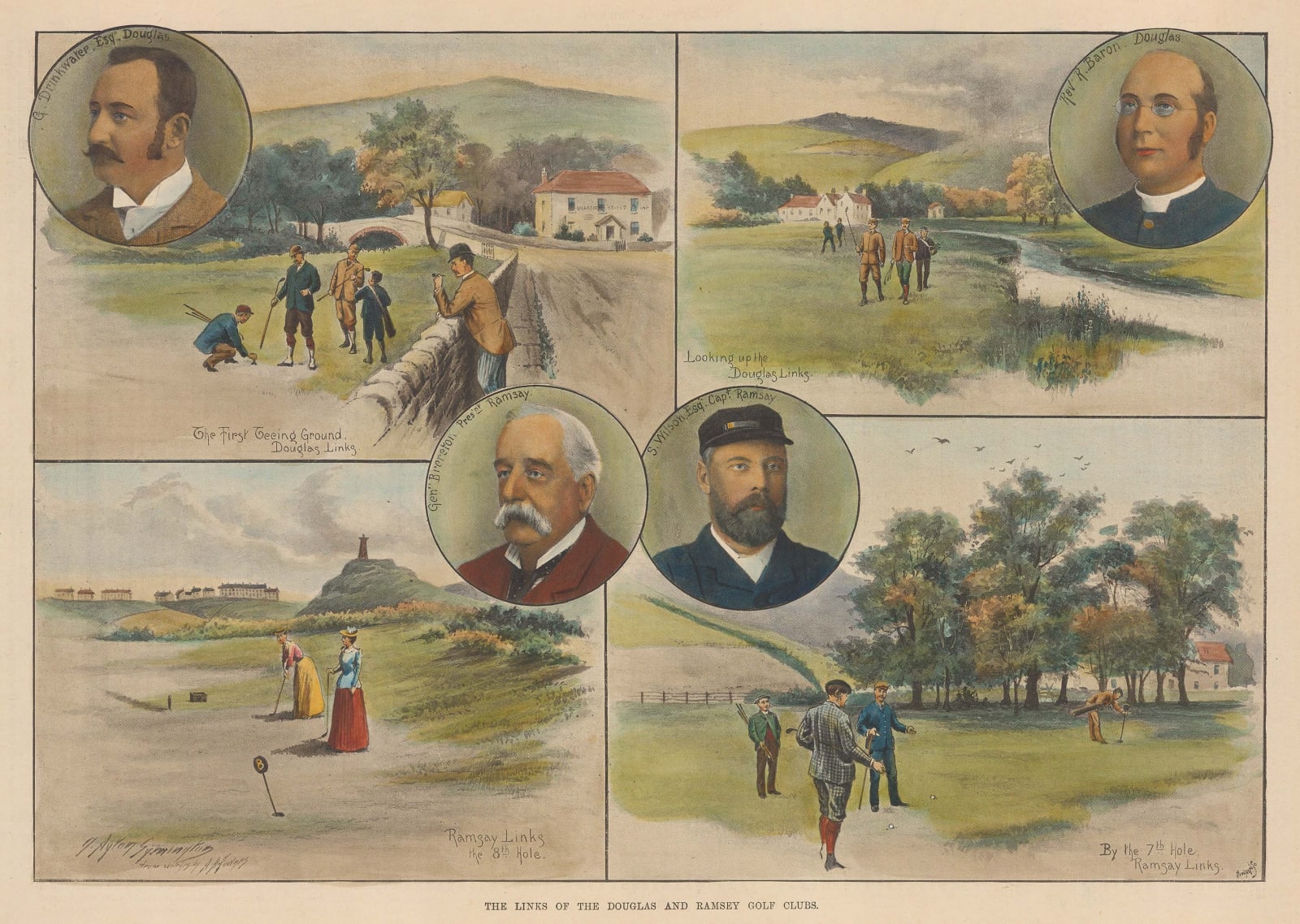 Illustrated Sporting and Dramatic News (ISDN), Golf - Douglas and Ramsey Links Golf Course, 1892