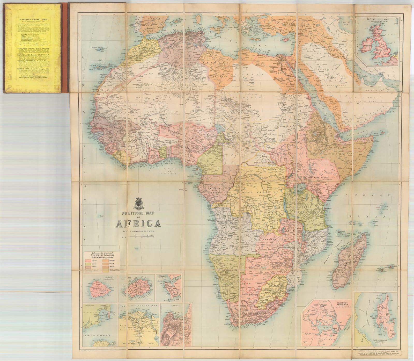 John Bartholomew & Co., Political Map of Africa, 1890 (c.)