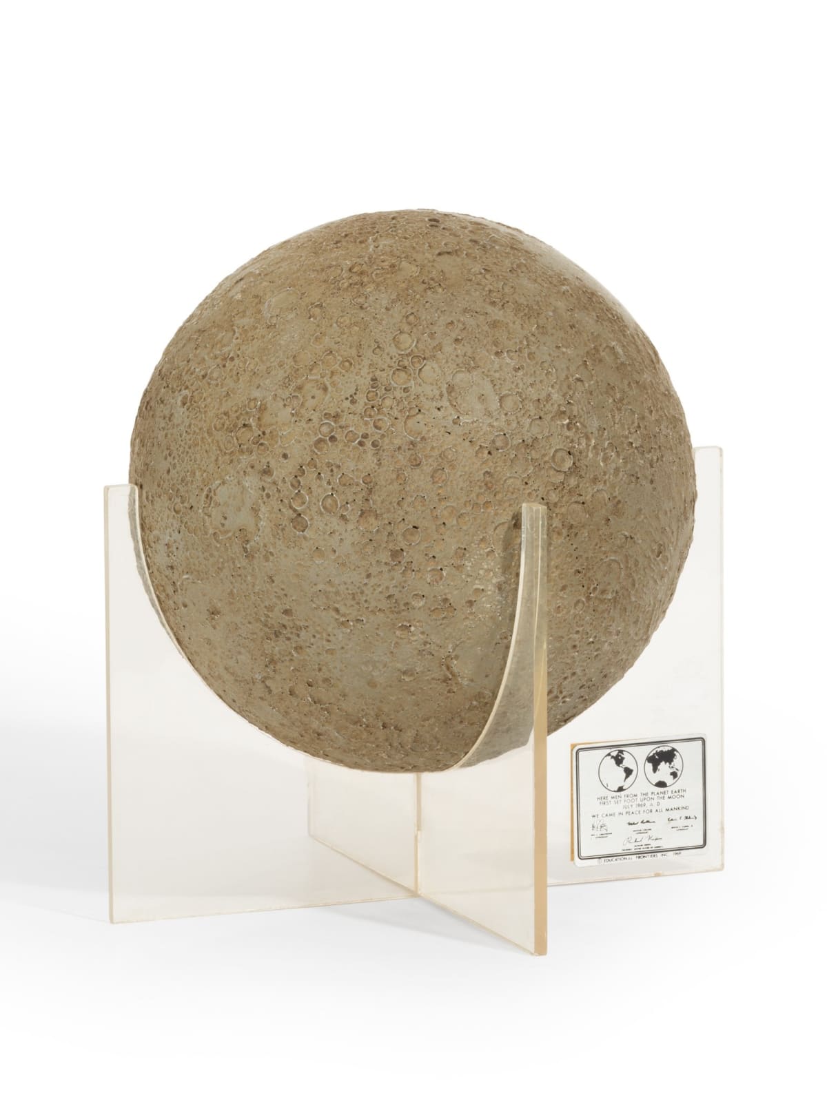 Educational Frontier, Rare Lunar Relief Globe, 1969