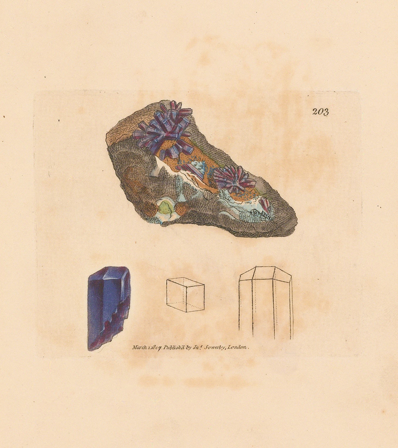 James Sowerby, Geology - Blue Carbonate of Copper, 1809
