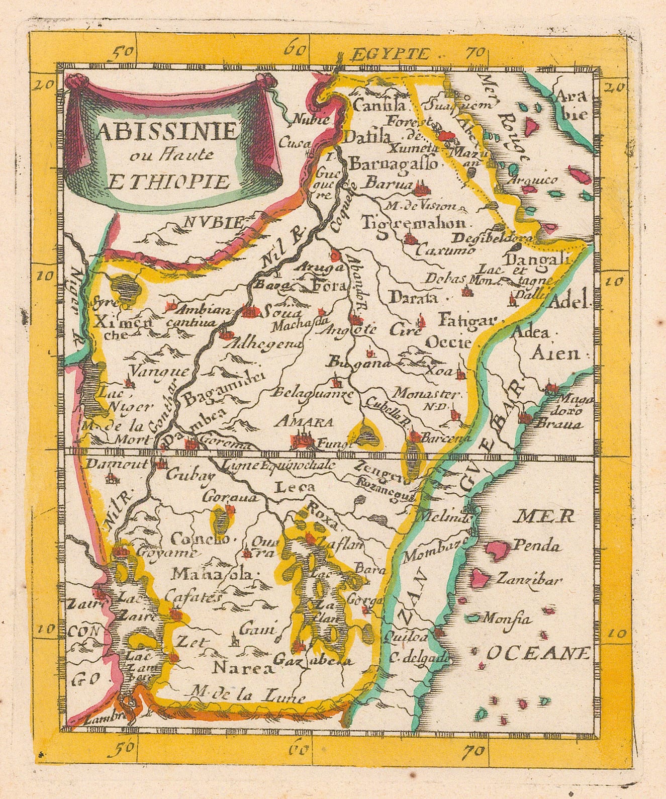 Pierre Duval, Ethiopia & Sudan, 1694