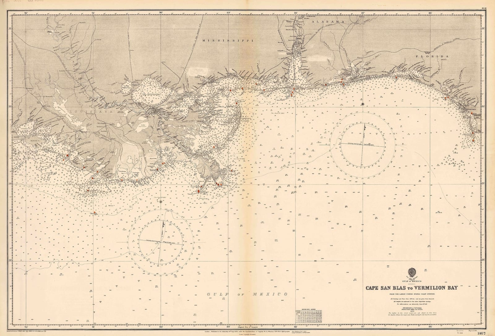 British Admiralty, Cape San Blas to Vermilion Bay, 1942