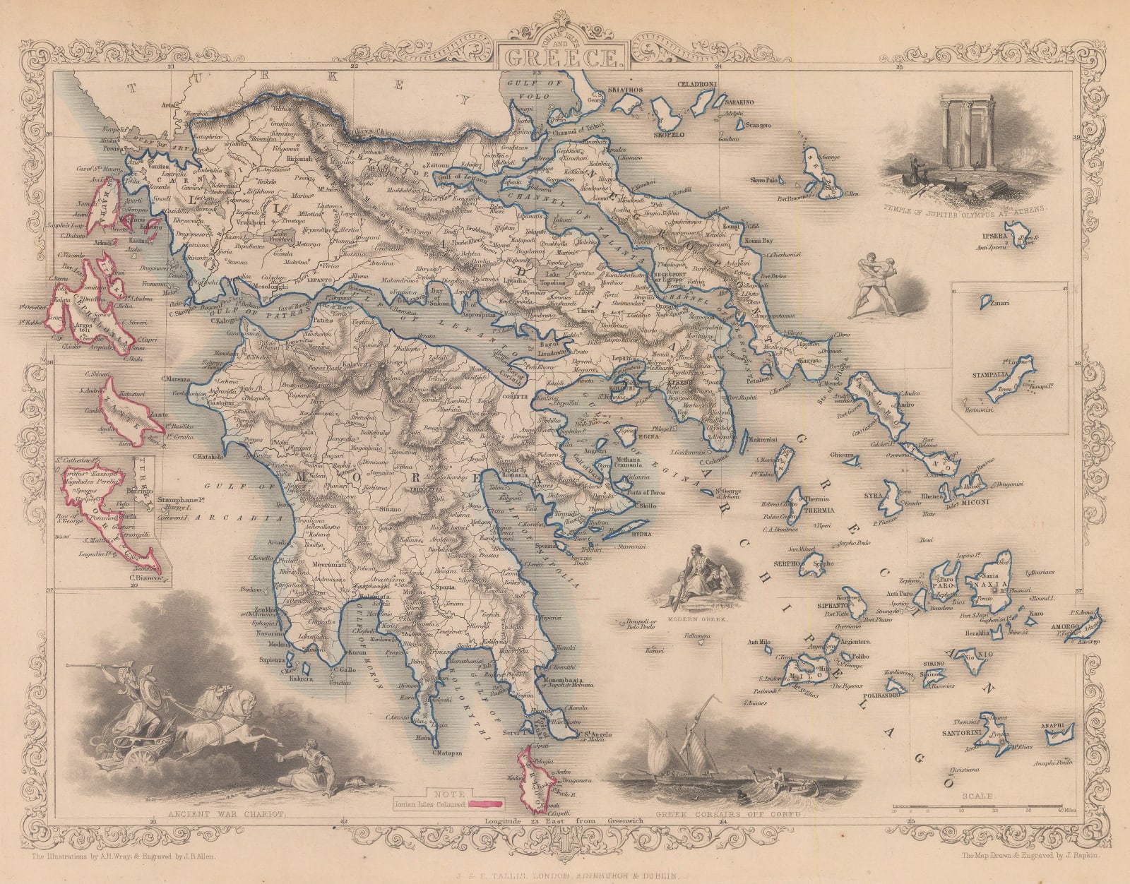 John Tallis, Ionian Isles and Greece, 1851