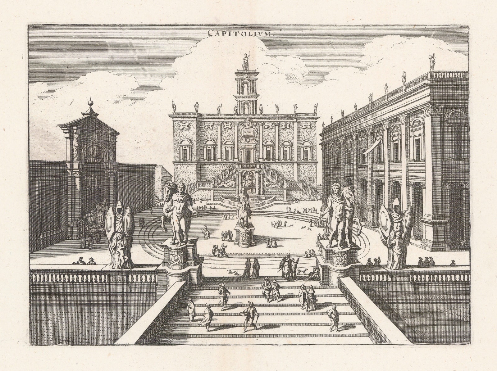 Matthäus Merian, Italy - Rome, Piazza del Campidoglio, 1646