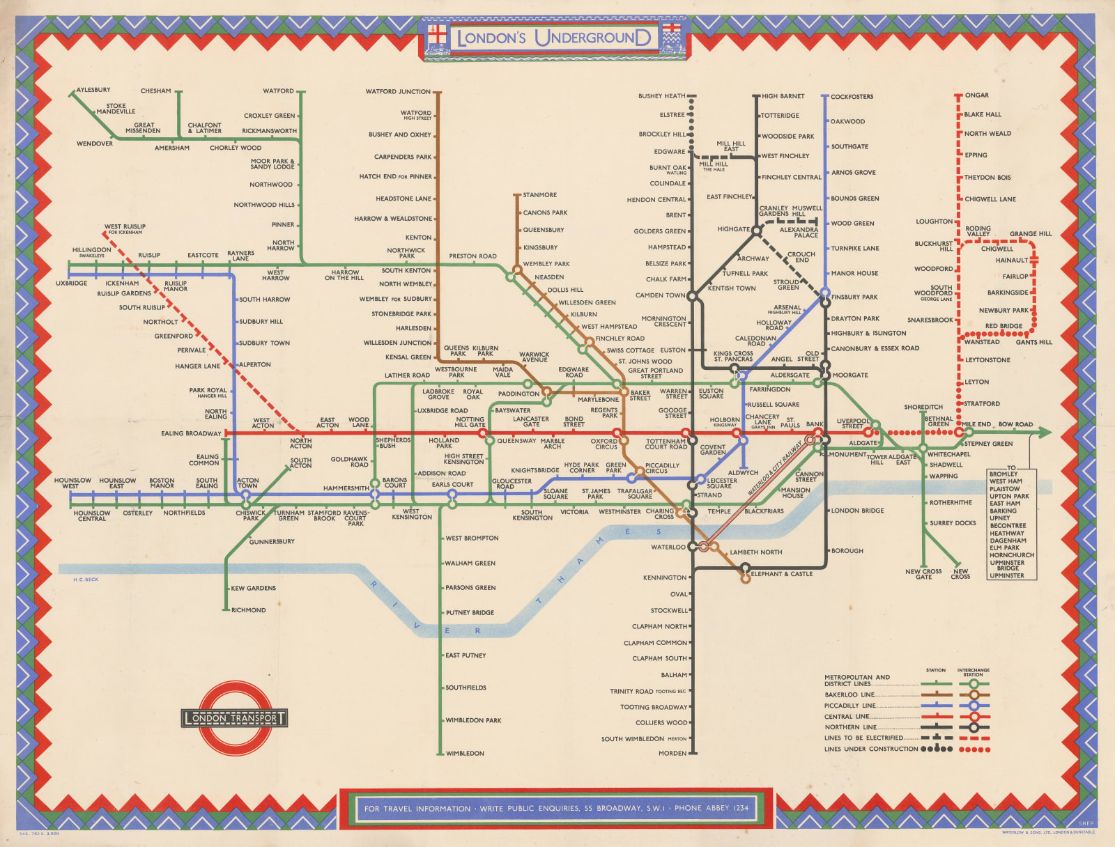 Harry Beck, Quad Foolscap Poster with Shepherd Border, 1946