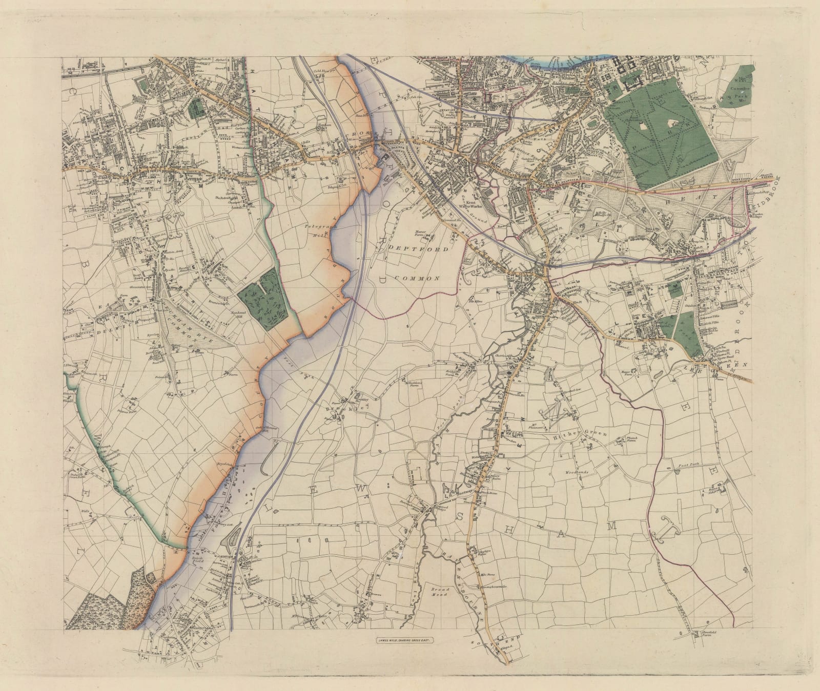 James Wyld, Greenwich, Deptford, Lewisham, Brockley, Peckham & East Dulwich, 1849