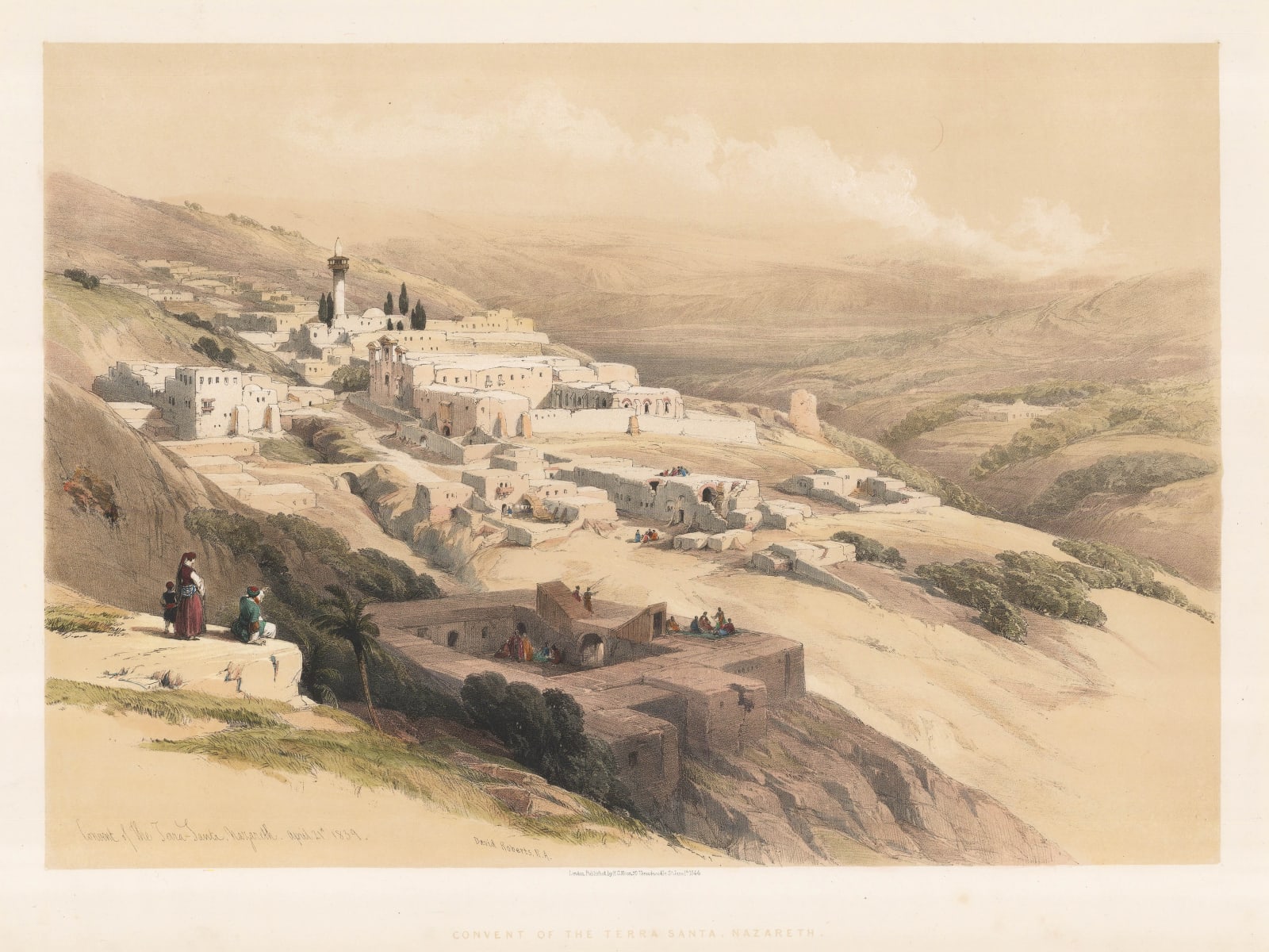 David Roberts, Holy Land - Nazareth, Convent of Terra Santa, 1844