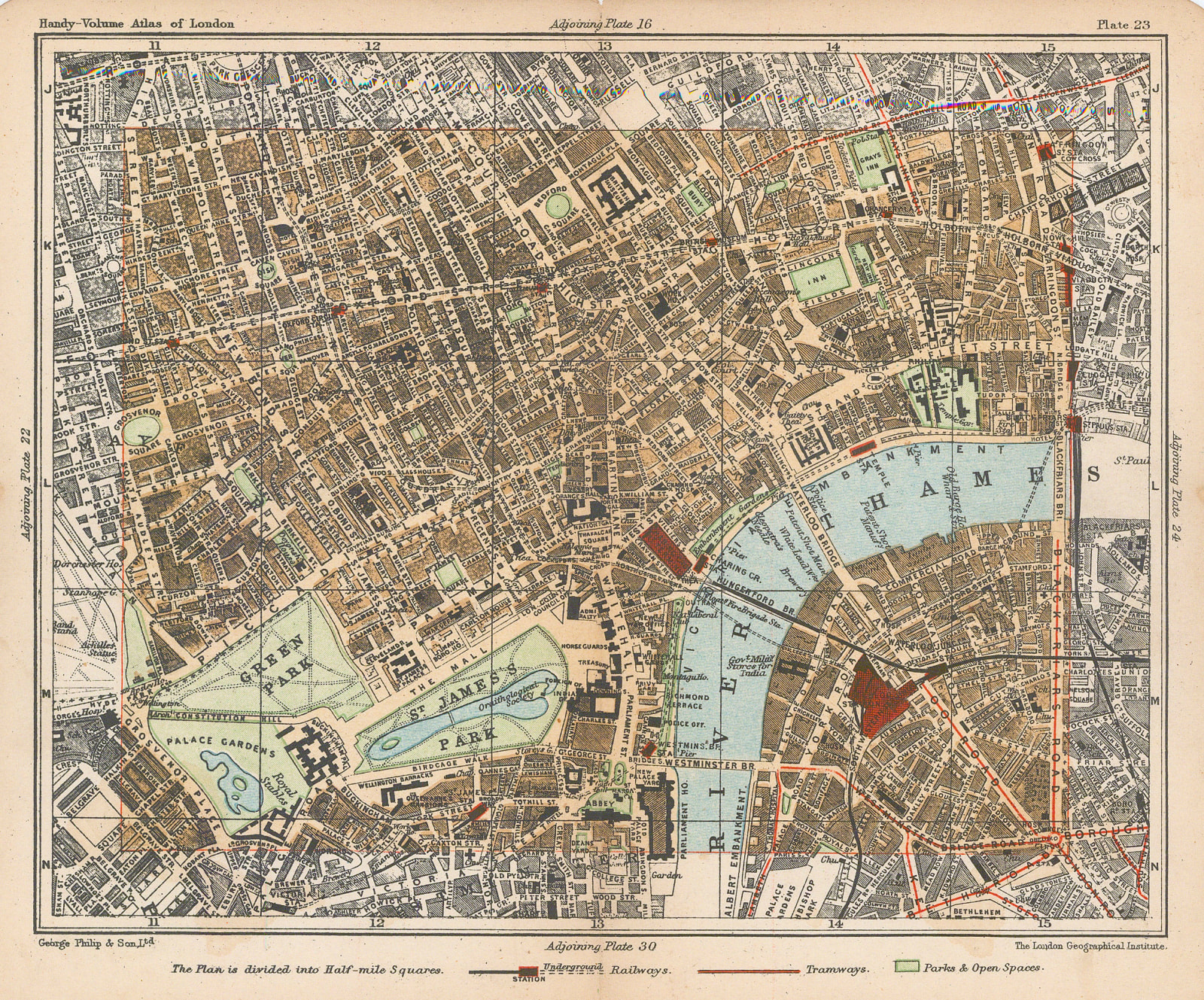George Philip & Son Ltd., Mayfair, Piccadilly, St. James, Bond Street, 1904