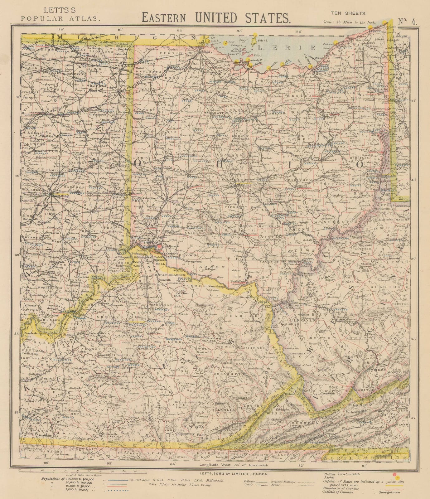 Letts & Son, Eastern United States, 1882