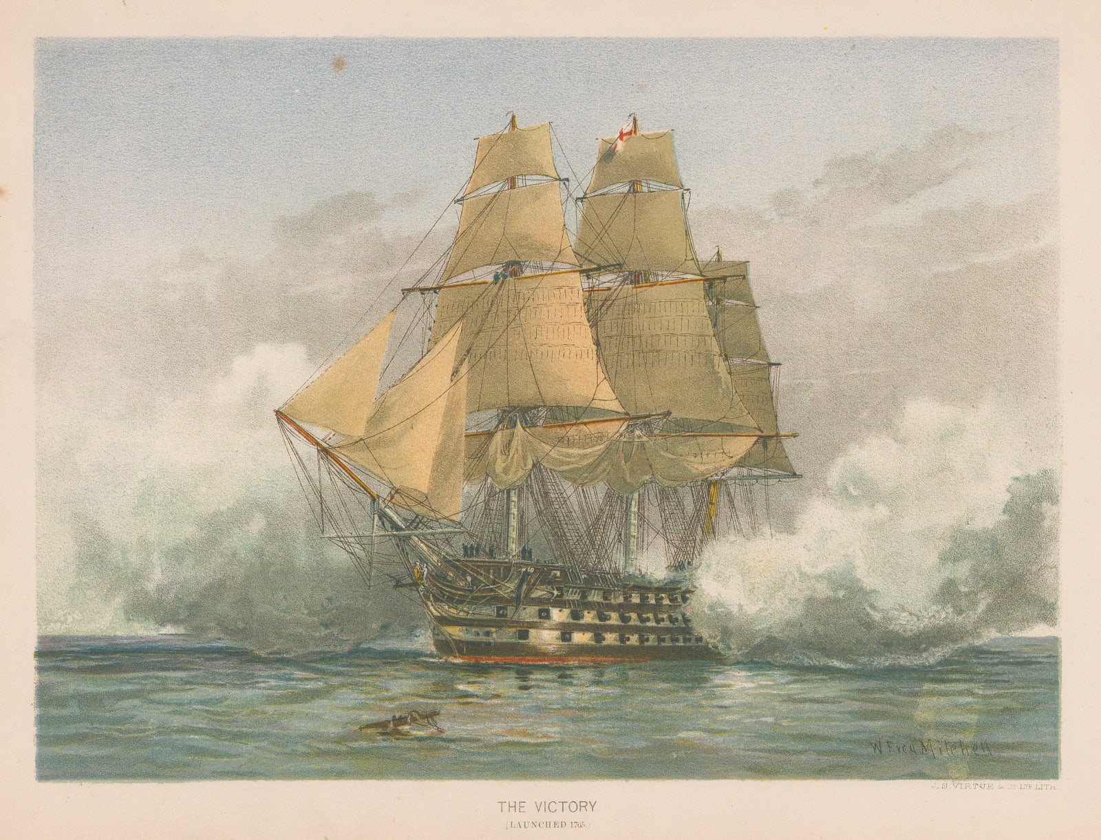 Lt. C.R. Low, Royal Navy - HMS Victory, 1895