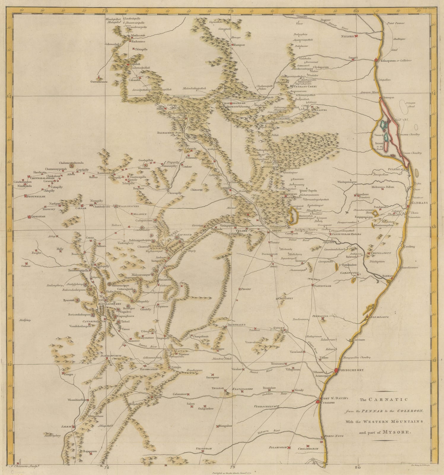 Robert Orme, The Carnatic from the Pennar to the Coleroon, 1778