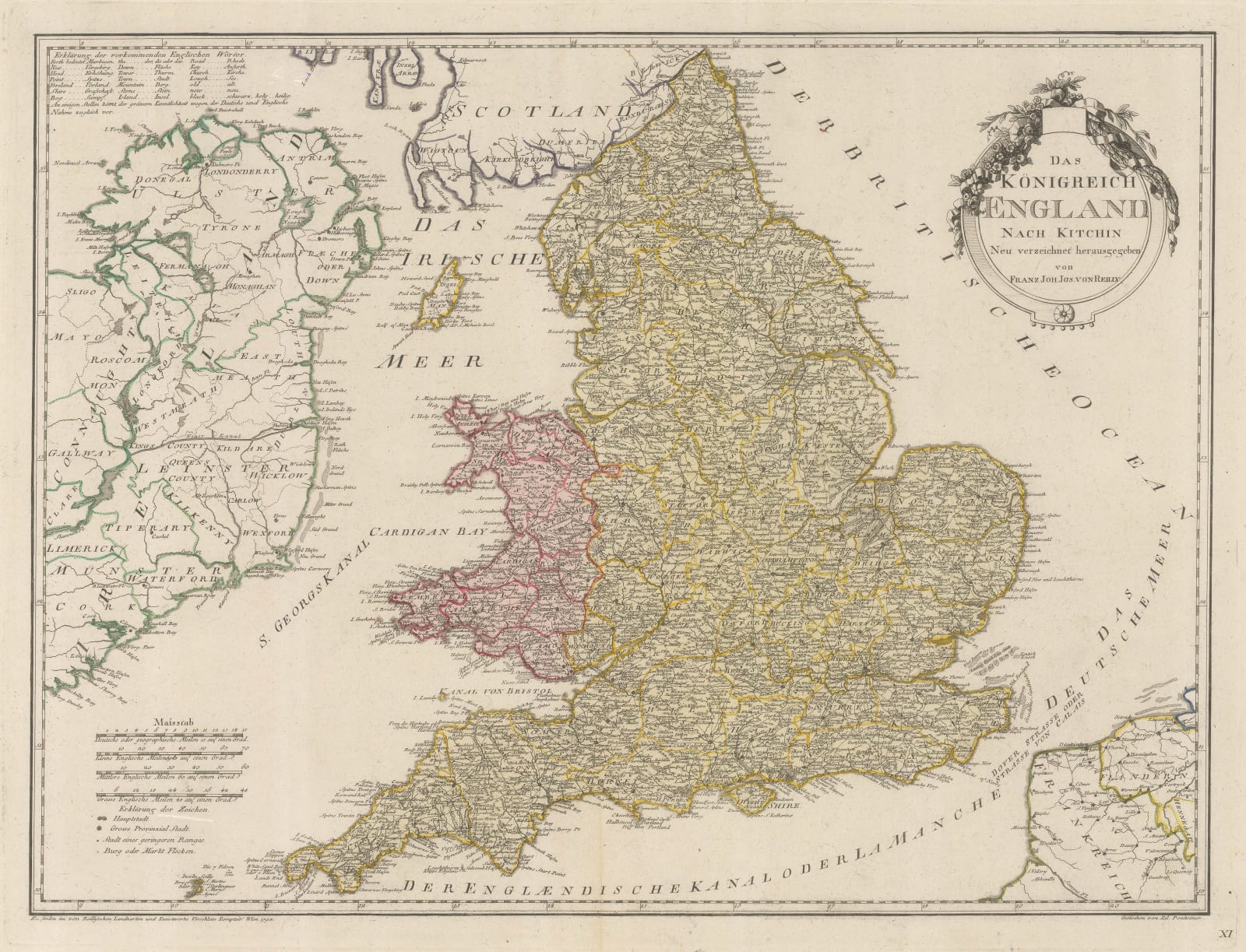 Franz Von Reilly, Das Konigreich England Nach Kitchin, 1795