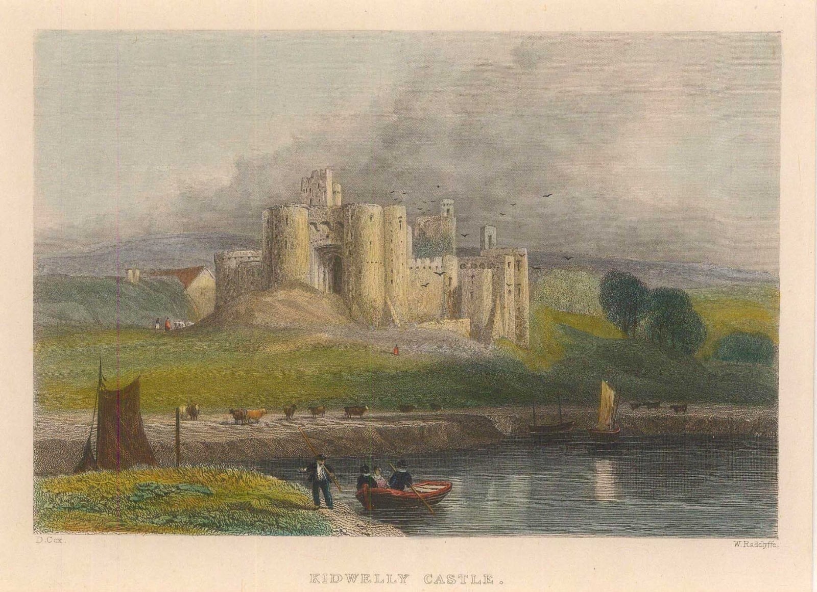 William Radclyffe, Wales - Kidwelly Castle, 1836