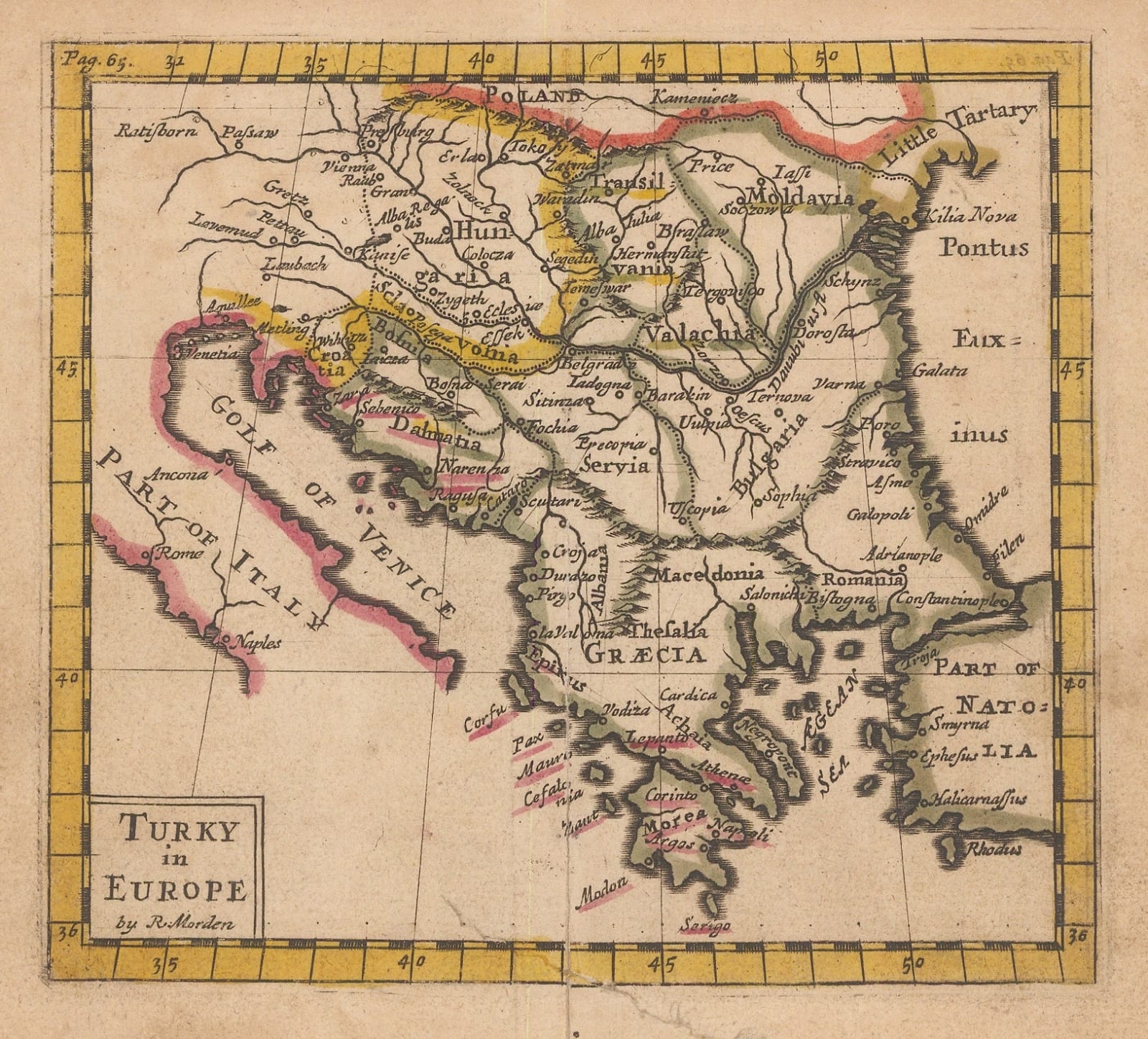 Robert Morden, Turkey in Europe, 1693