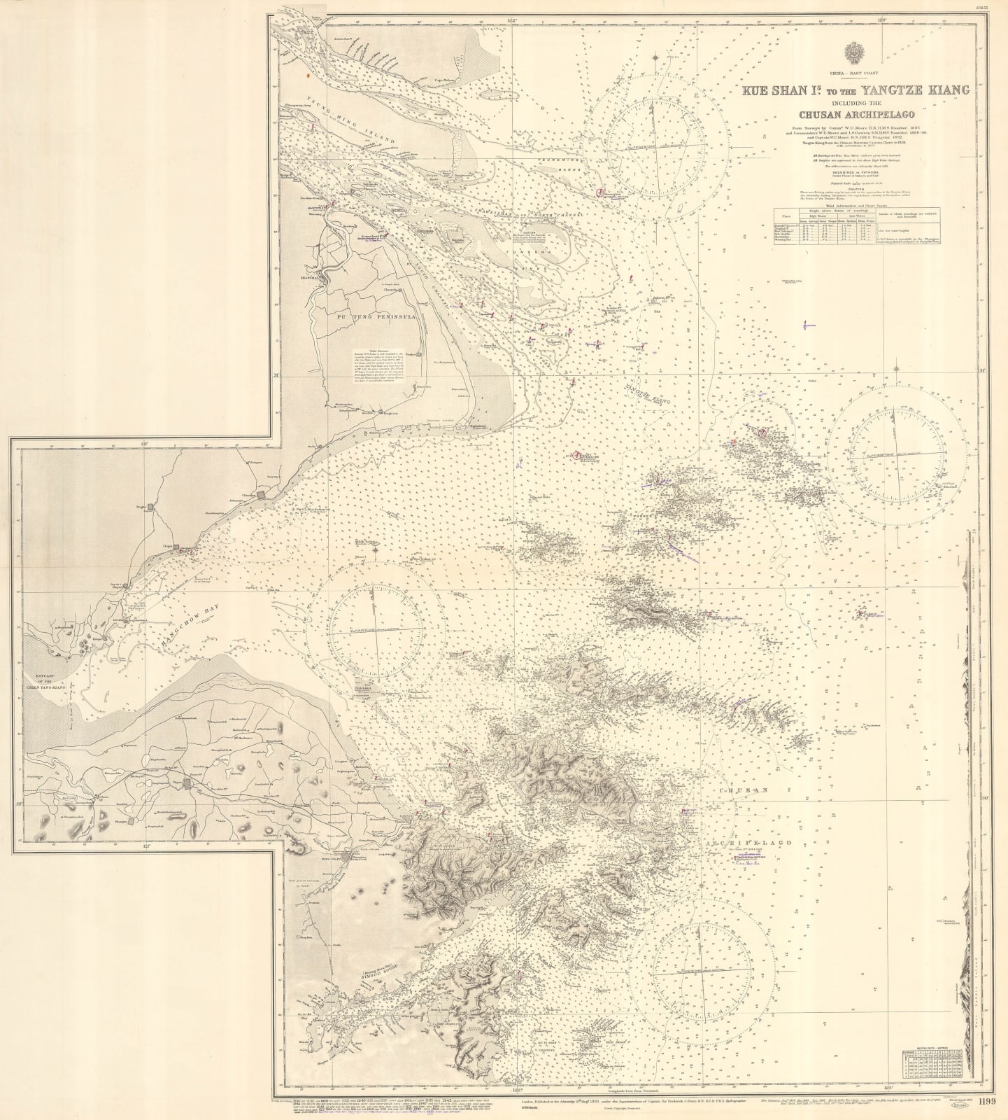 British Admiralty, Kue Shan Id. to the Yangtze Kiang, 1959