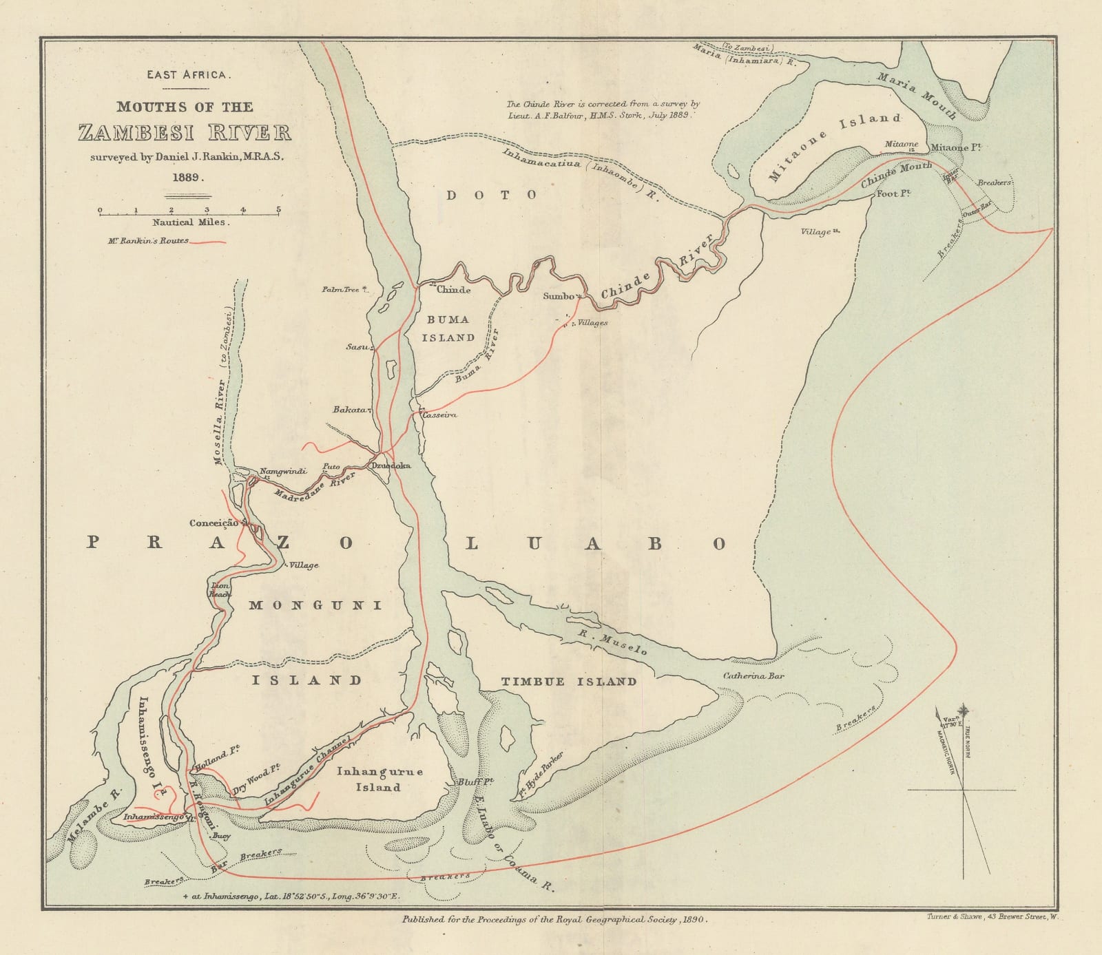 Royal Geographical Society (RGS), Mouths of the Zambesi River, 1890