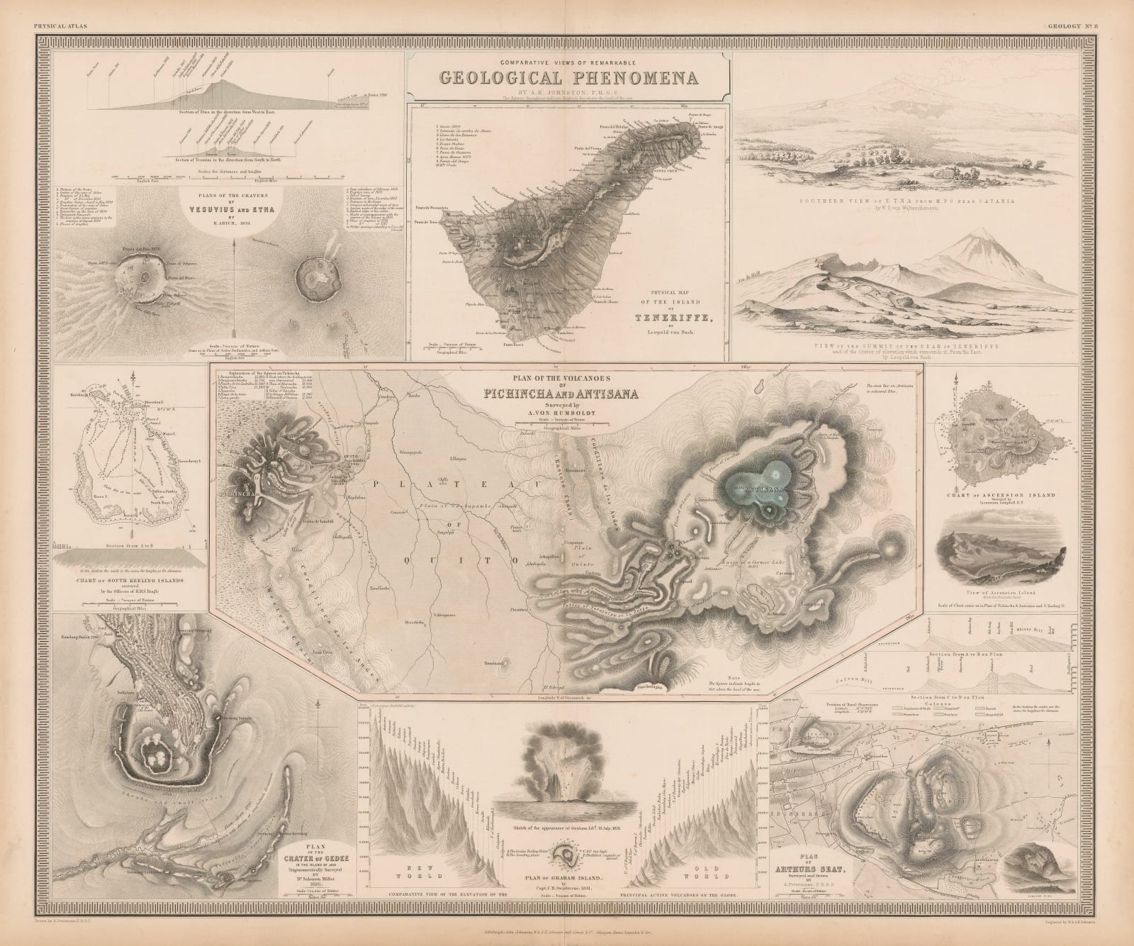 W. & A.K. Johnston, Geological Phenomena, 1848