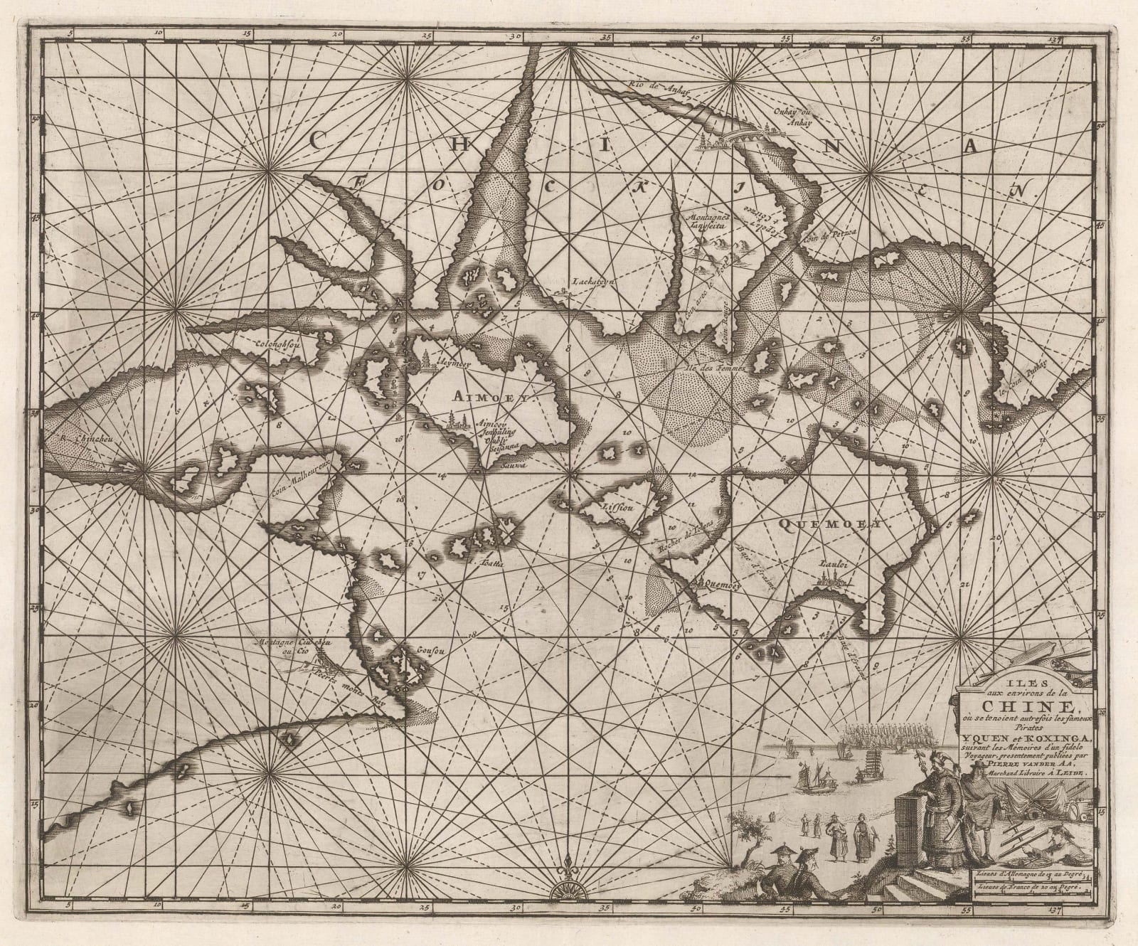 Pieter van der Aa, Amoy Island and its surroundings, 1714