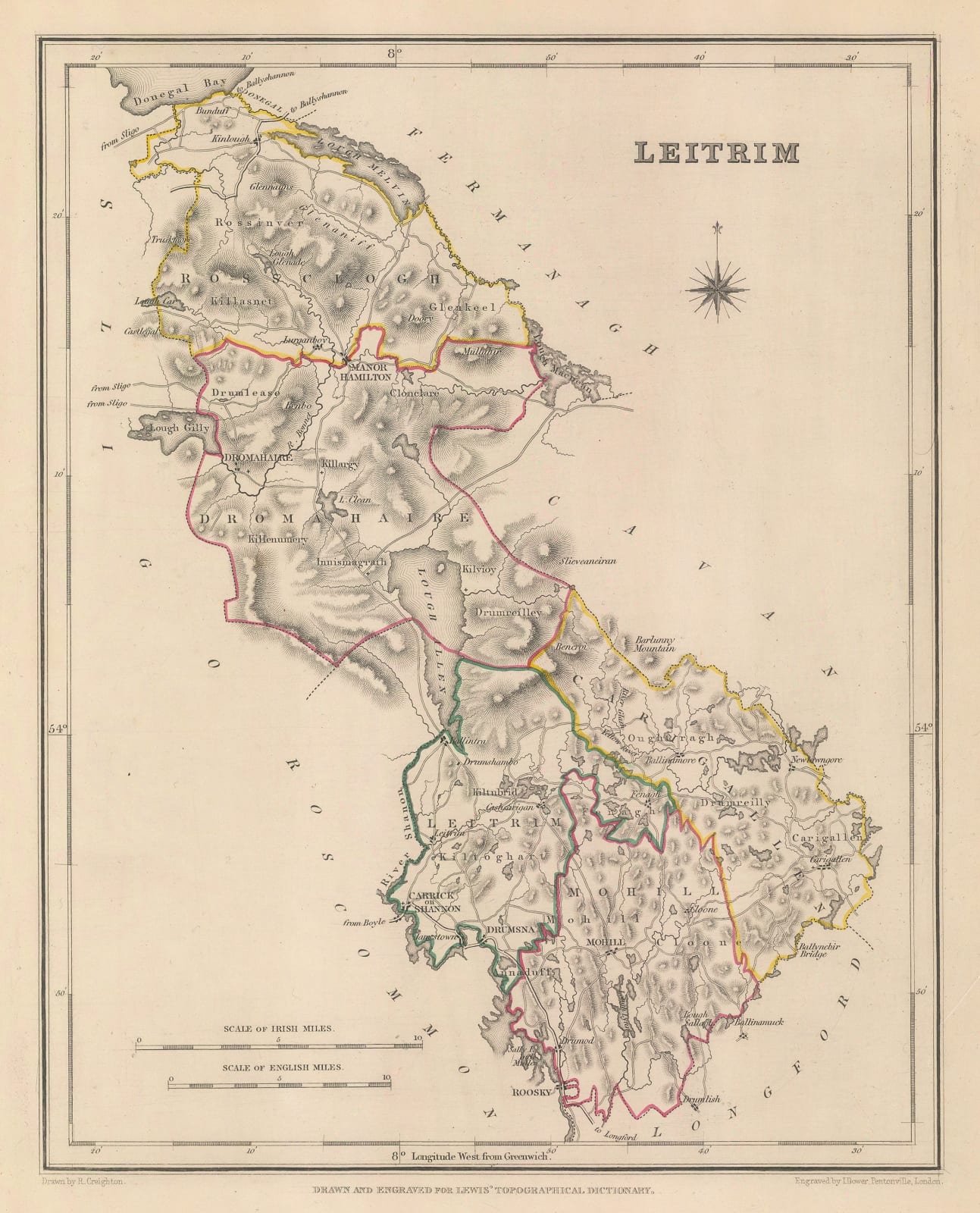 Samuel Lewis, Leitrim, 1850