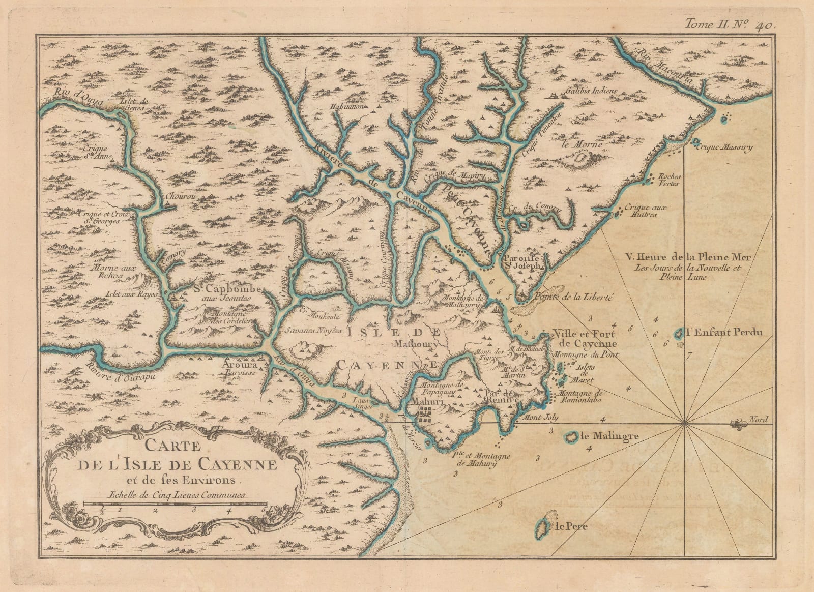 Jacques-Nicolas Bellin, Cayenne, French Guiana, 1764