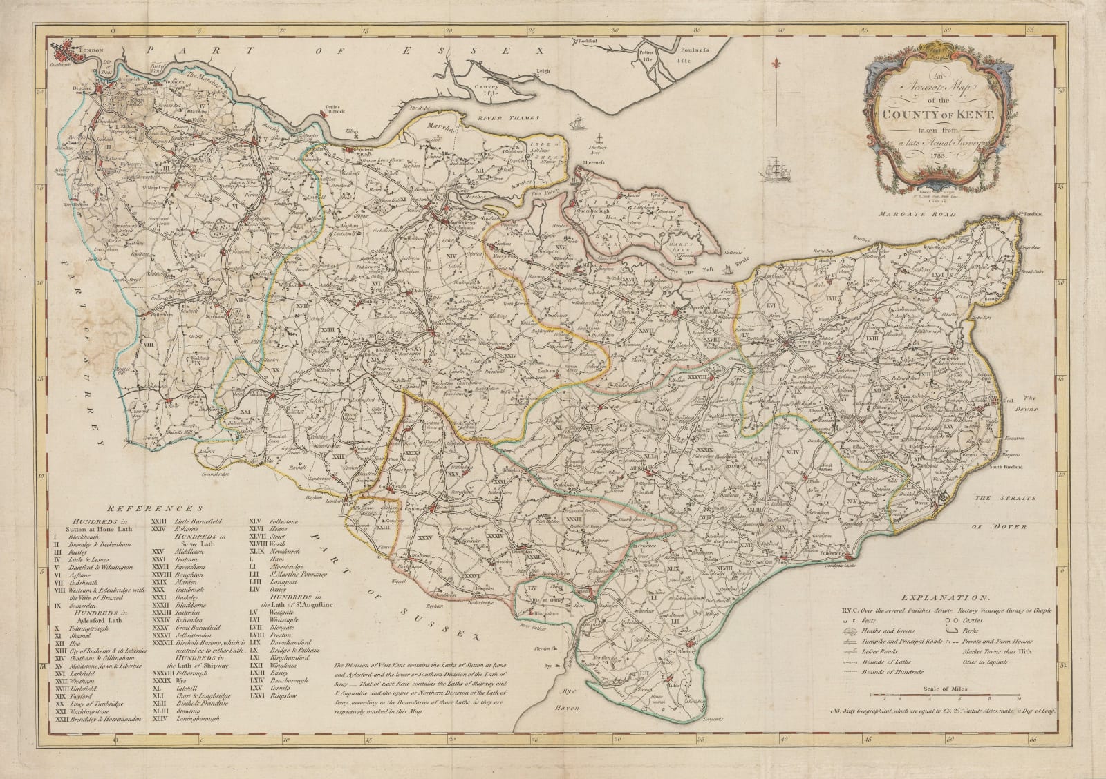Edward Hasted, An Accurate Map of the County of Kent, 1783