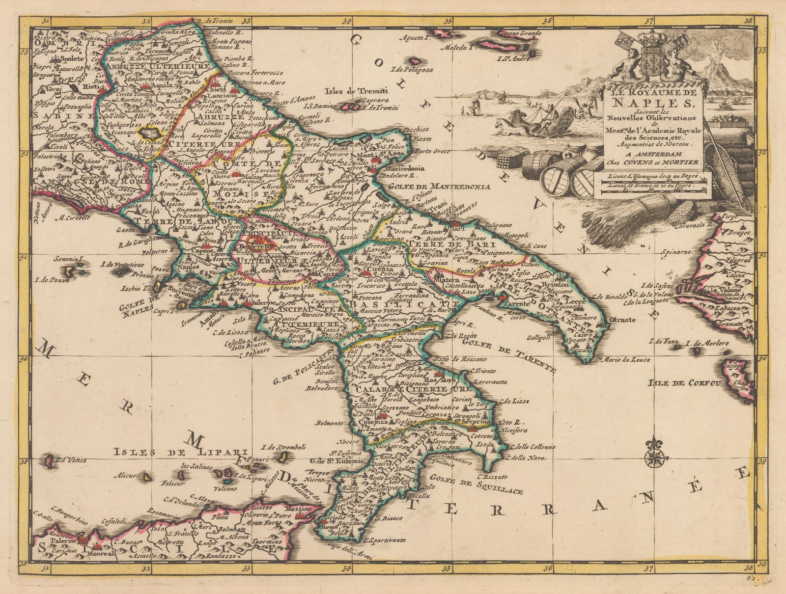 Covens (Jean) & Mortier (Cornelius), Kingdom of Naples, 1730 c.