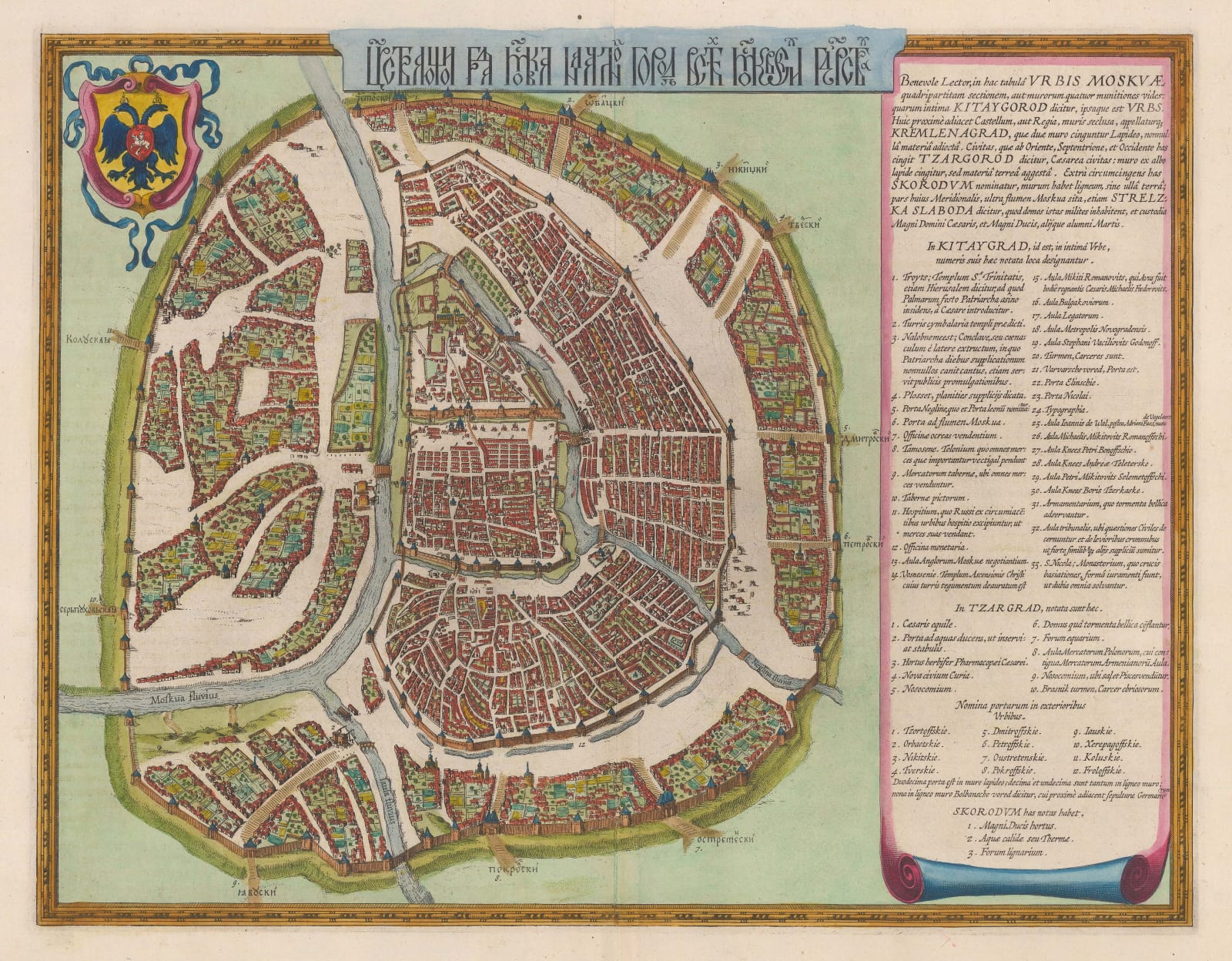 Jan Blaeu, Early city plan of Moscow, 1664
