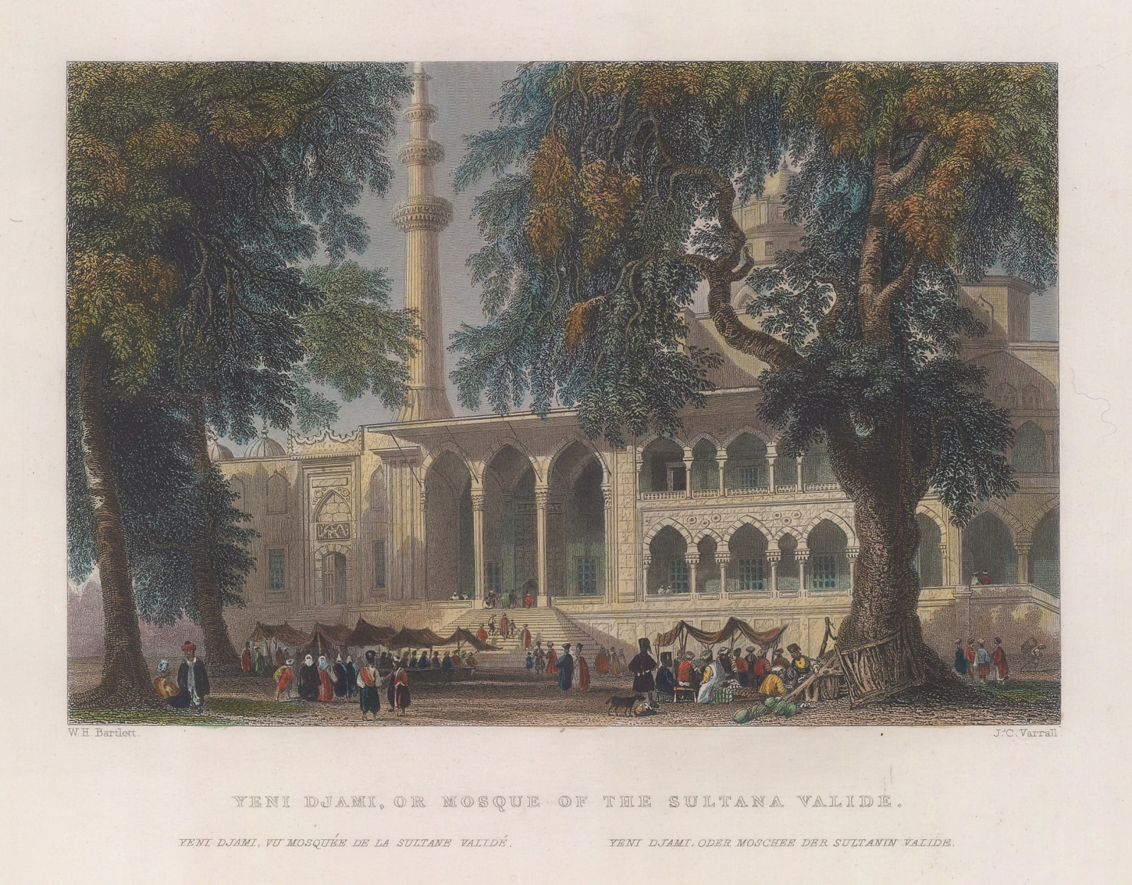 William Bartlett, Turkey - Istanbul / Constantinople, Mosque of Sultan Valide, 1838