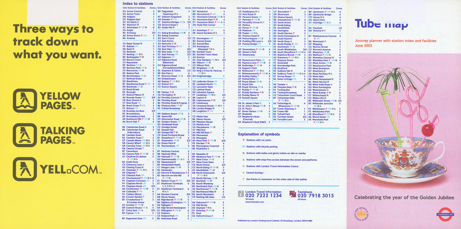London Underground, London Underground Map, 2002