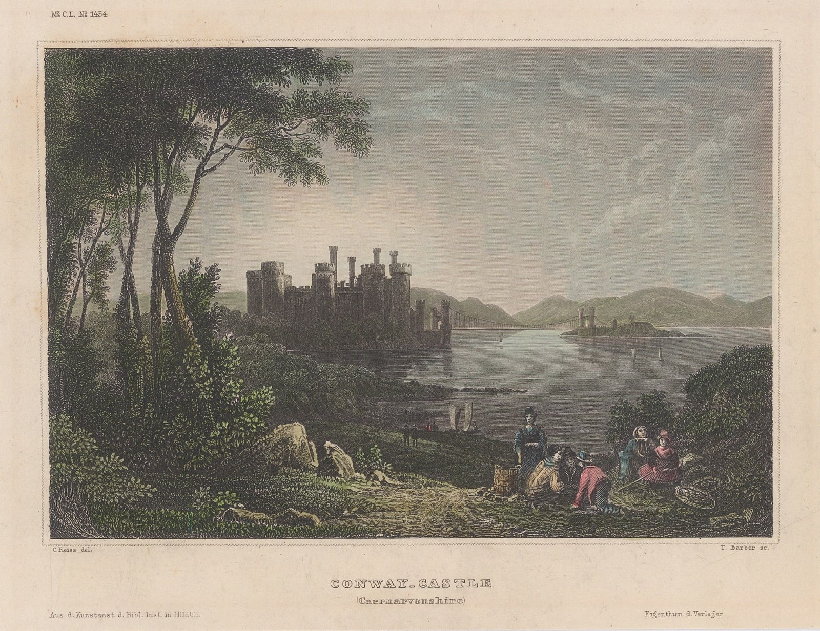 Hermann Meyer, Wales - Conway Castle, 1836