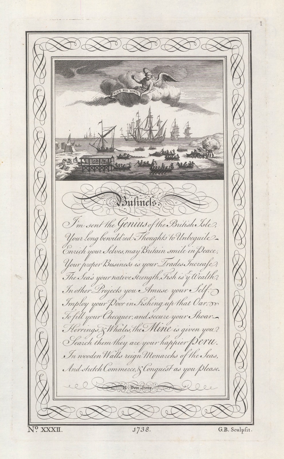 George Bickham, Typography - Business, 1736