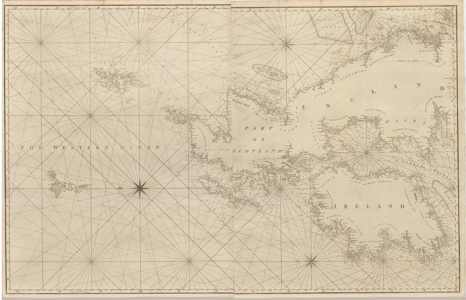 William Heather, Sea Chart of the British Isles, 1804