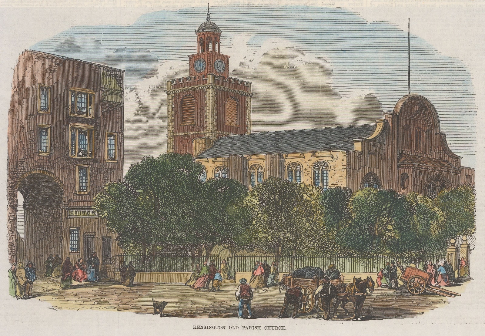 Illustrated London News (ILN), London - Kensington Old Church, 1868