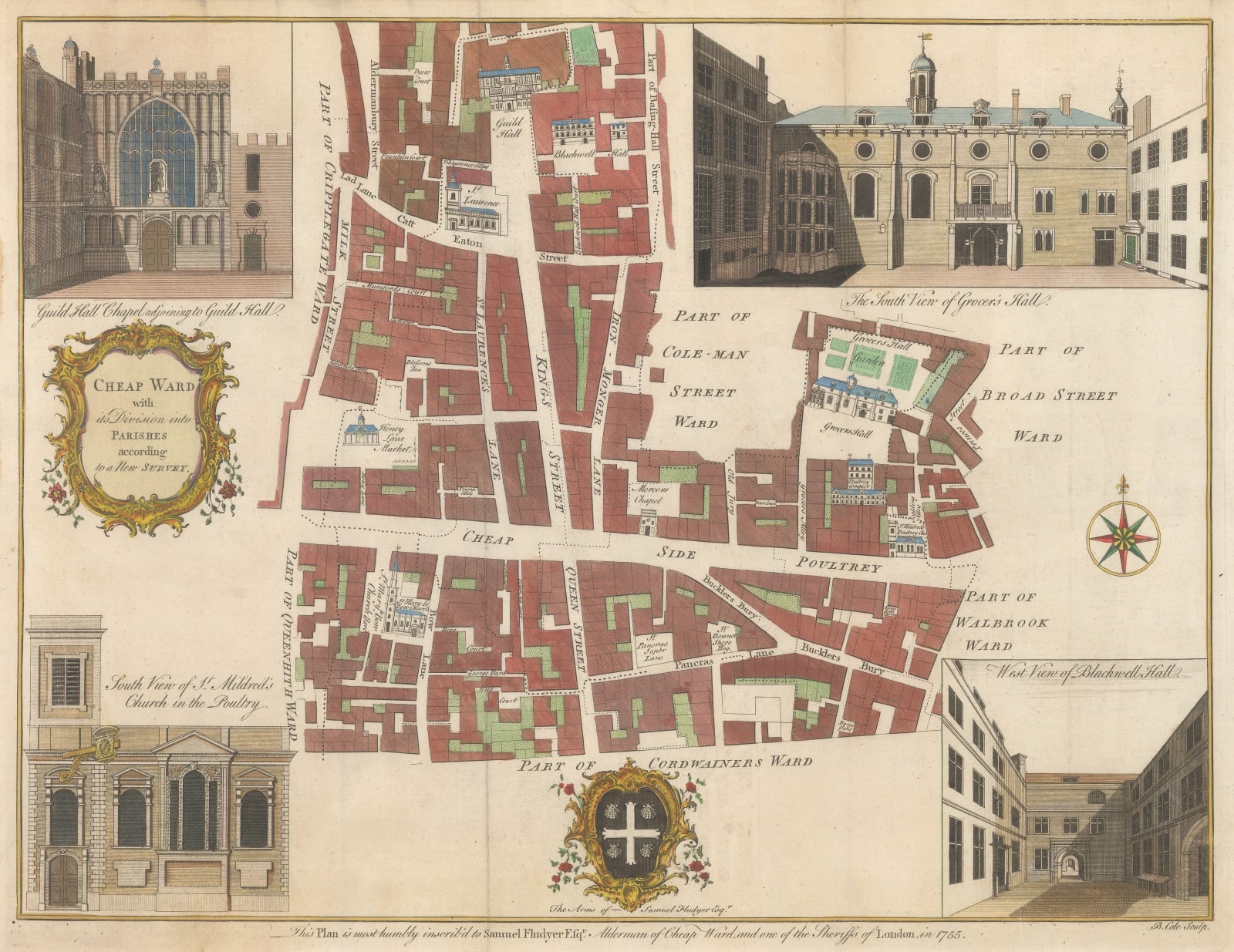 William Maitland, Cheap Ward with its Divisions into Parishes According to a New Survey, 1755