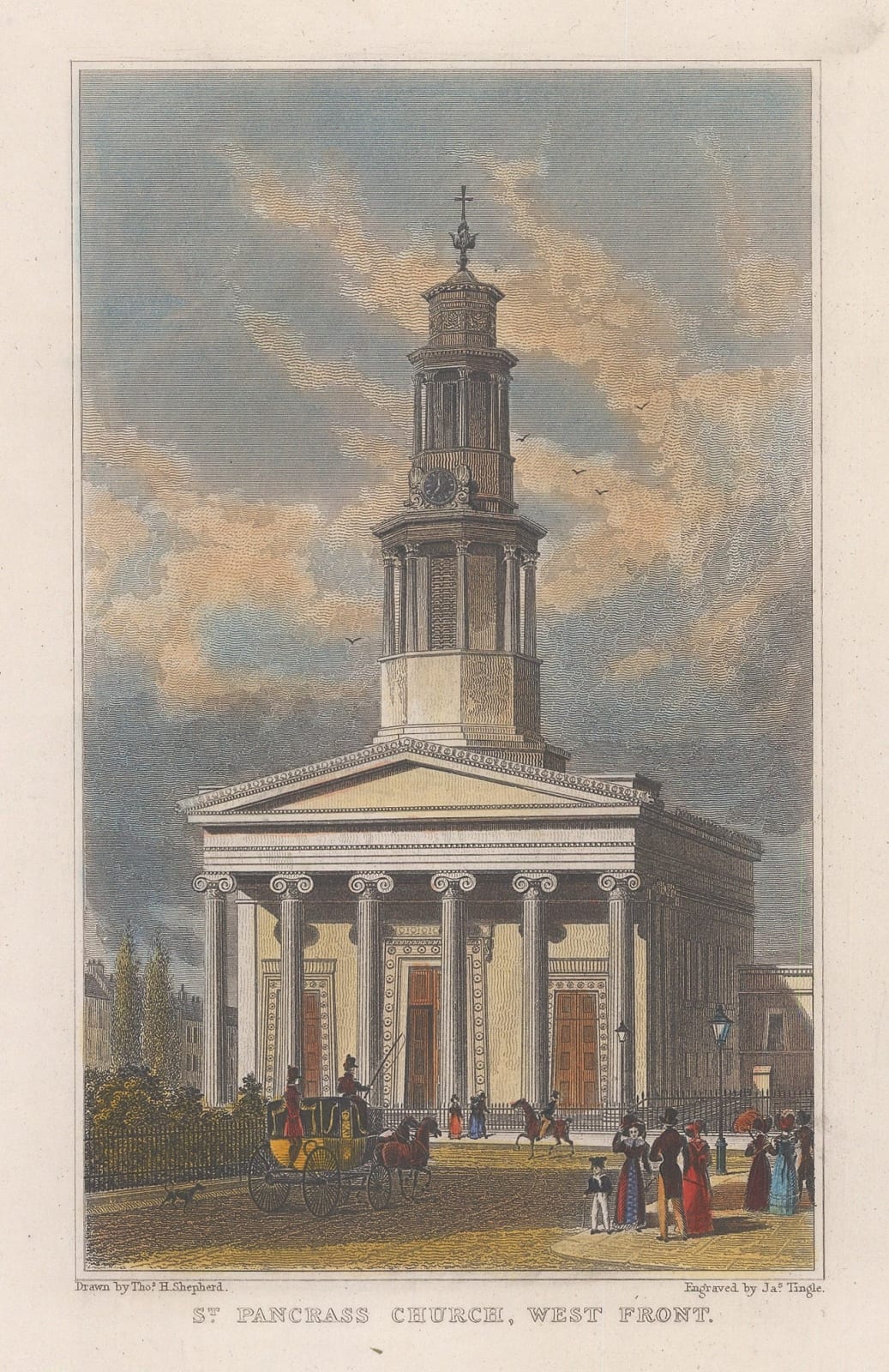 Thomas Shepherd, London - St. Pancras Church, 1828 c.