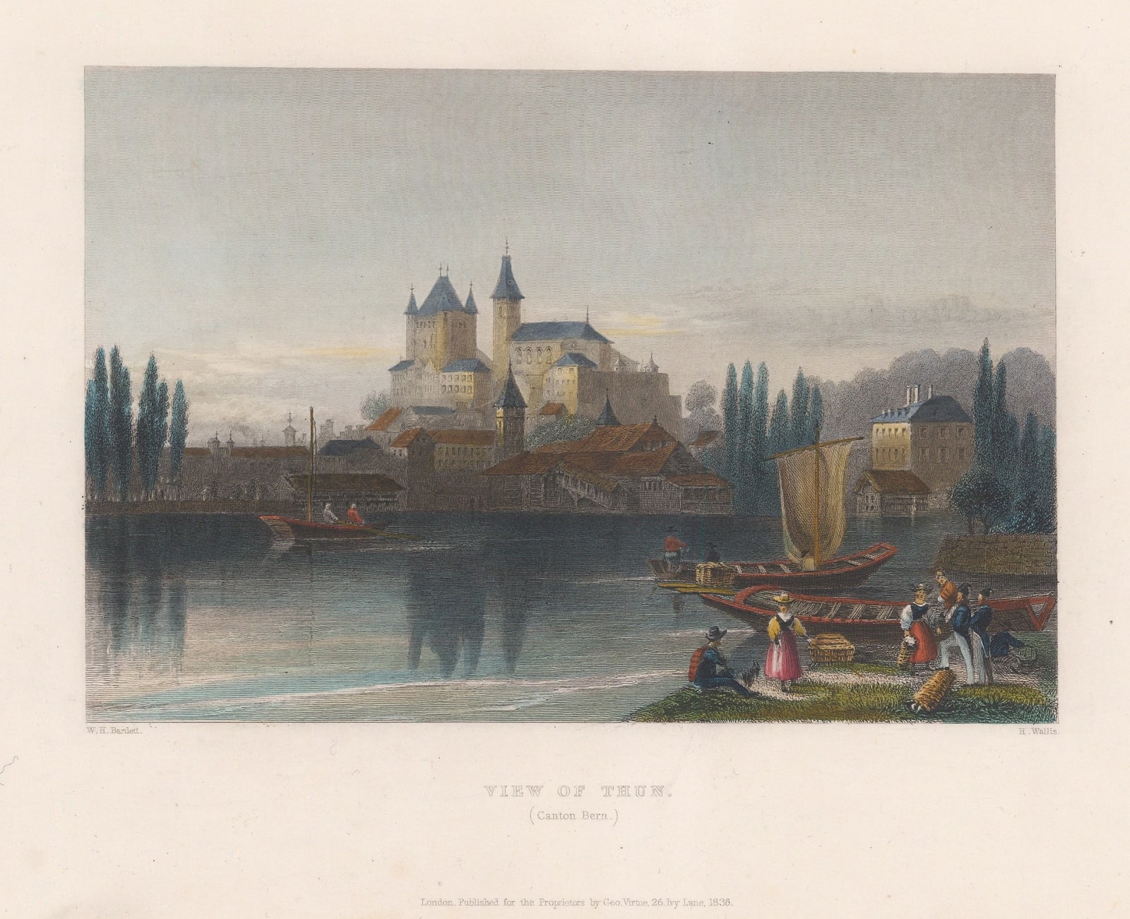 William Bartlett, Switzerland - Thun, 1836