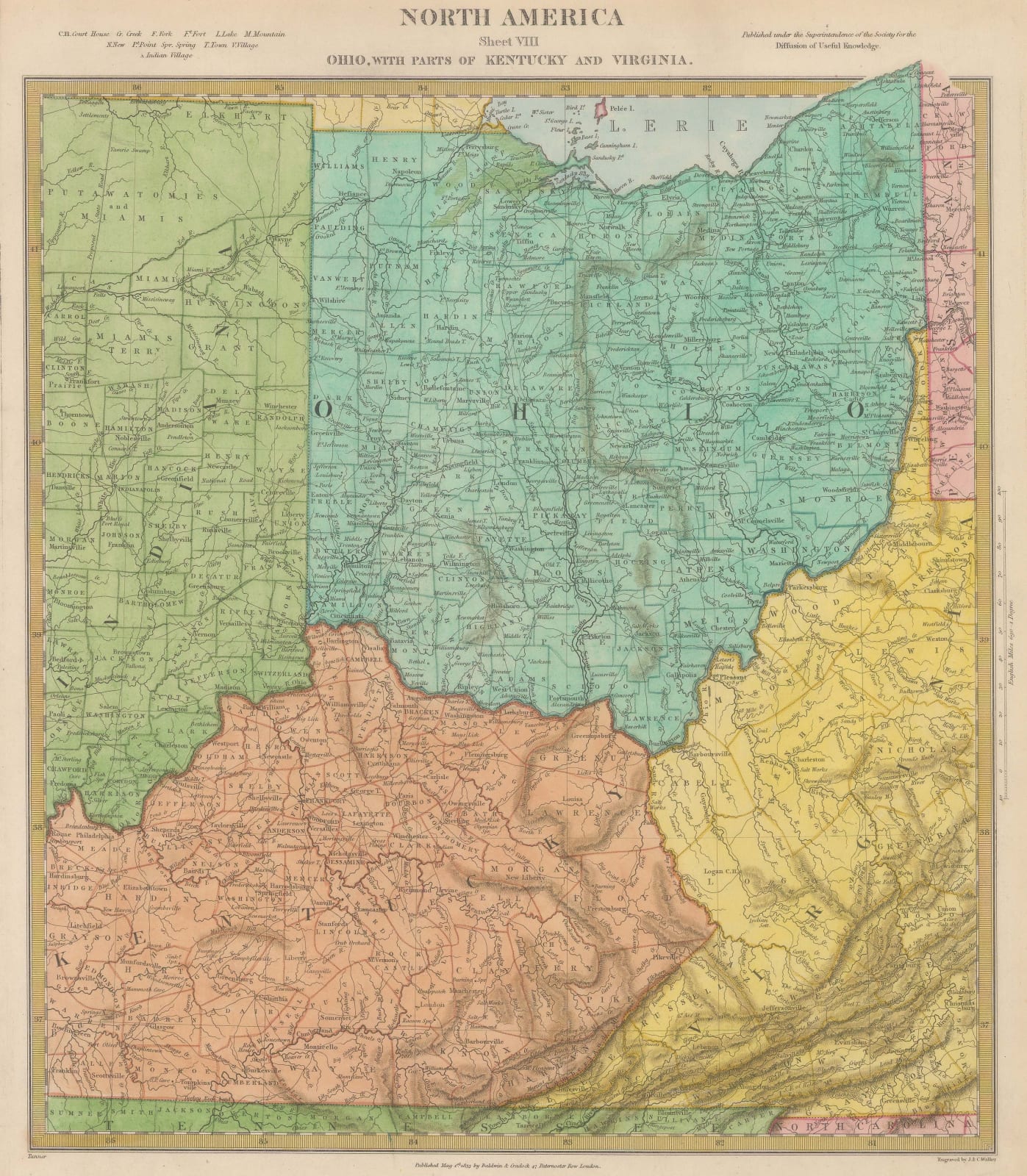 Society for the Diffusion of Useful Knowledge (SDUK), Ohio and Kentucky, 1833