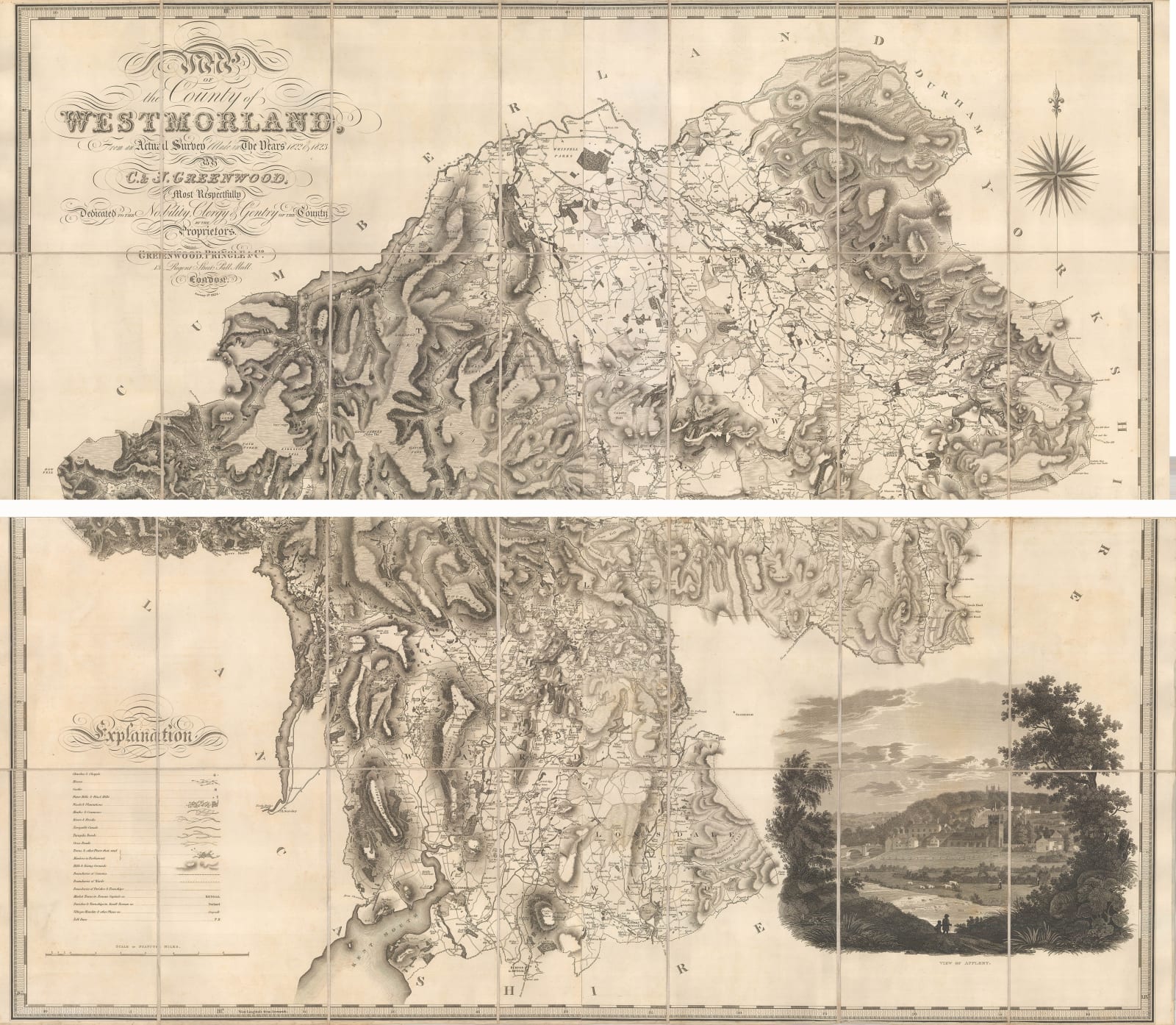 Christopher & John Greenwood, Map of the County of Westmoreland, 1824