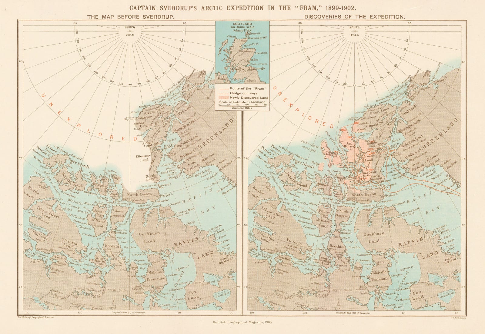 Scottish Geographical Society (SGS), Captain Sverdrup's Arctic Expedition in the 'Fram.' 1899-1902, 1903