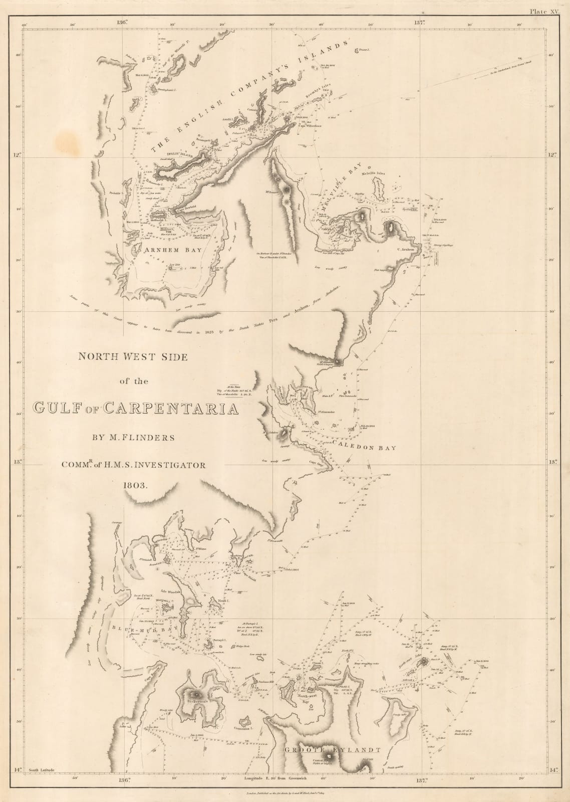 Matthew Flinders, Gulf of Carpentaria, northwest shore, 1814